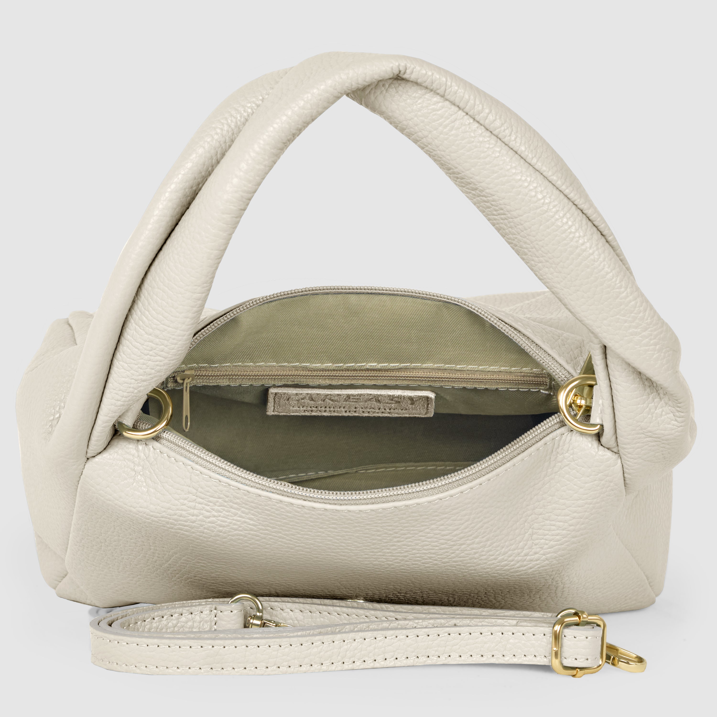 Italian Genuine Calf Leather Top-Handle Bag