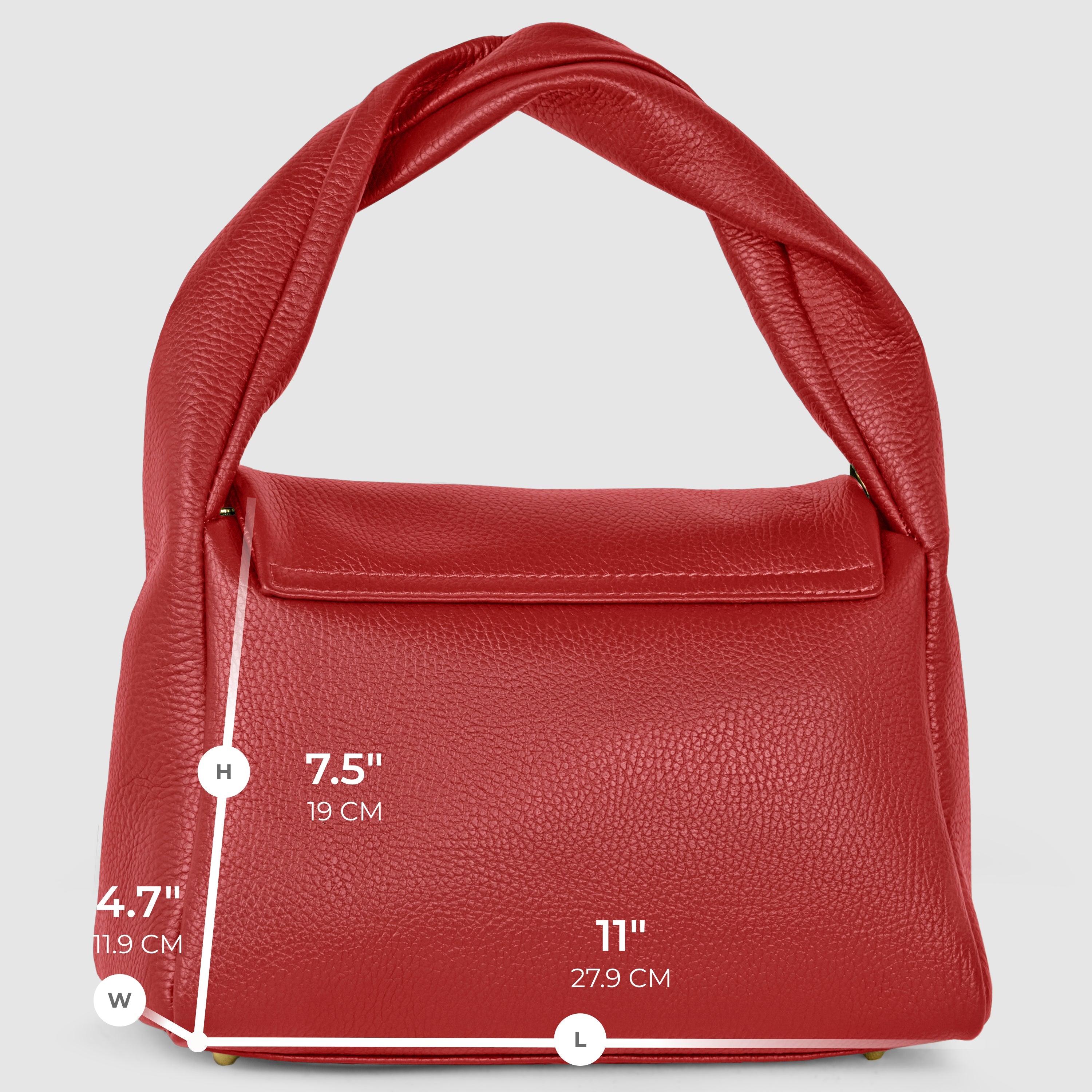 Italian Genuine Calf Leather Top-Handle Bag