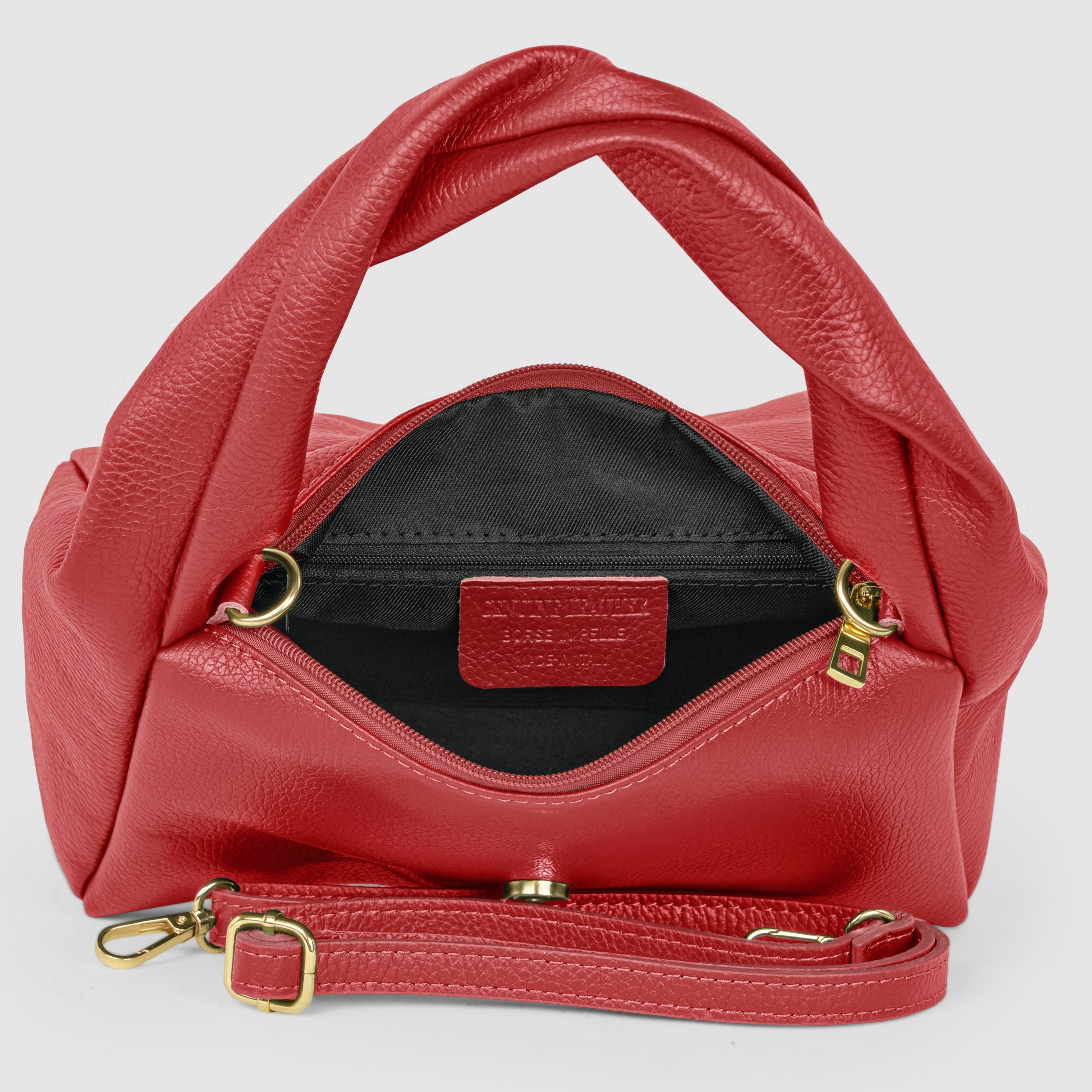 Italian Genuine Calf Leather Top-Handle Bag