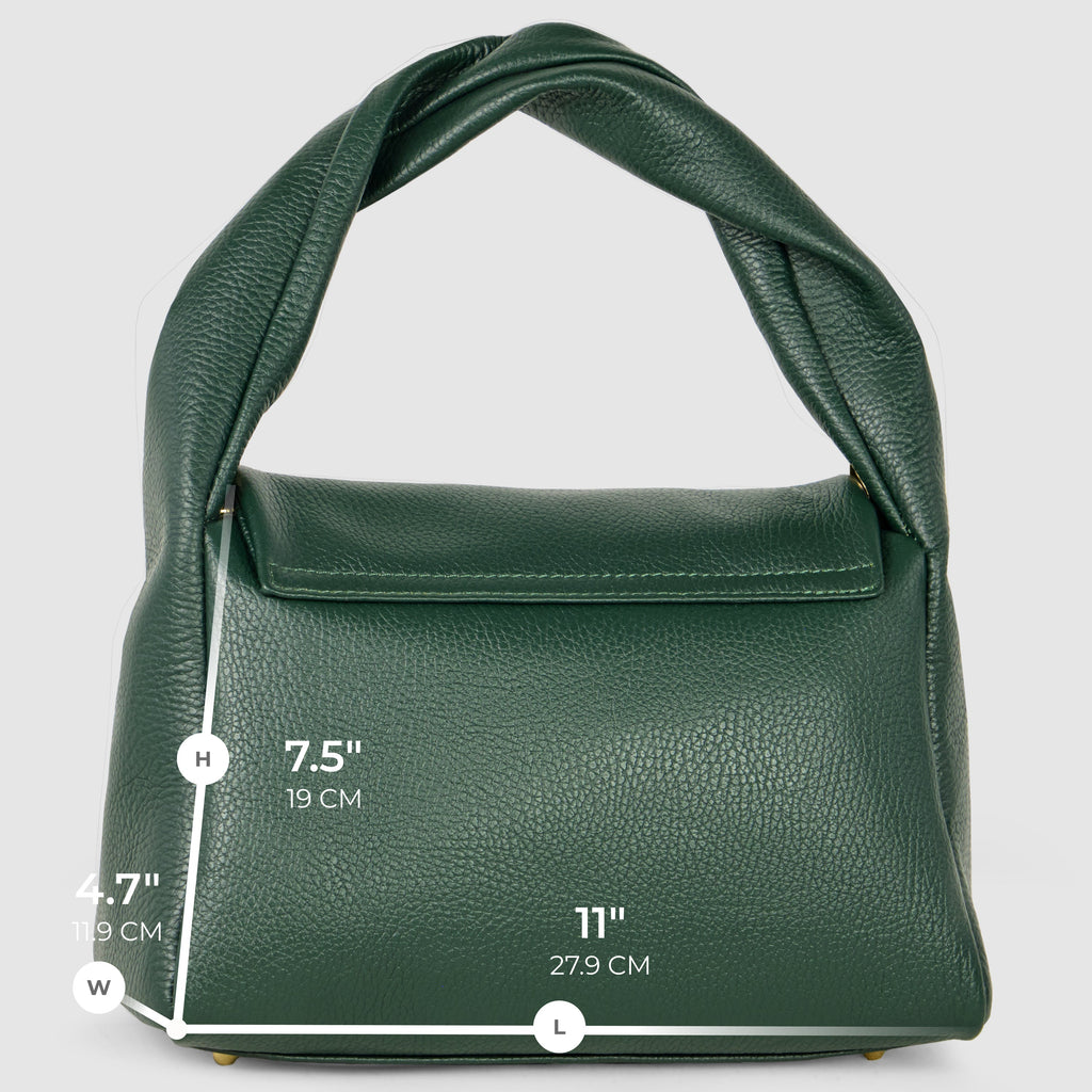 Italian Genuine Calf Leather Top-Handle Bag