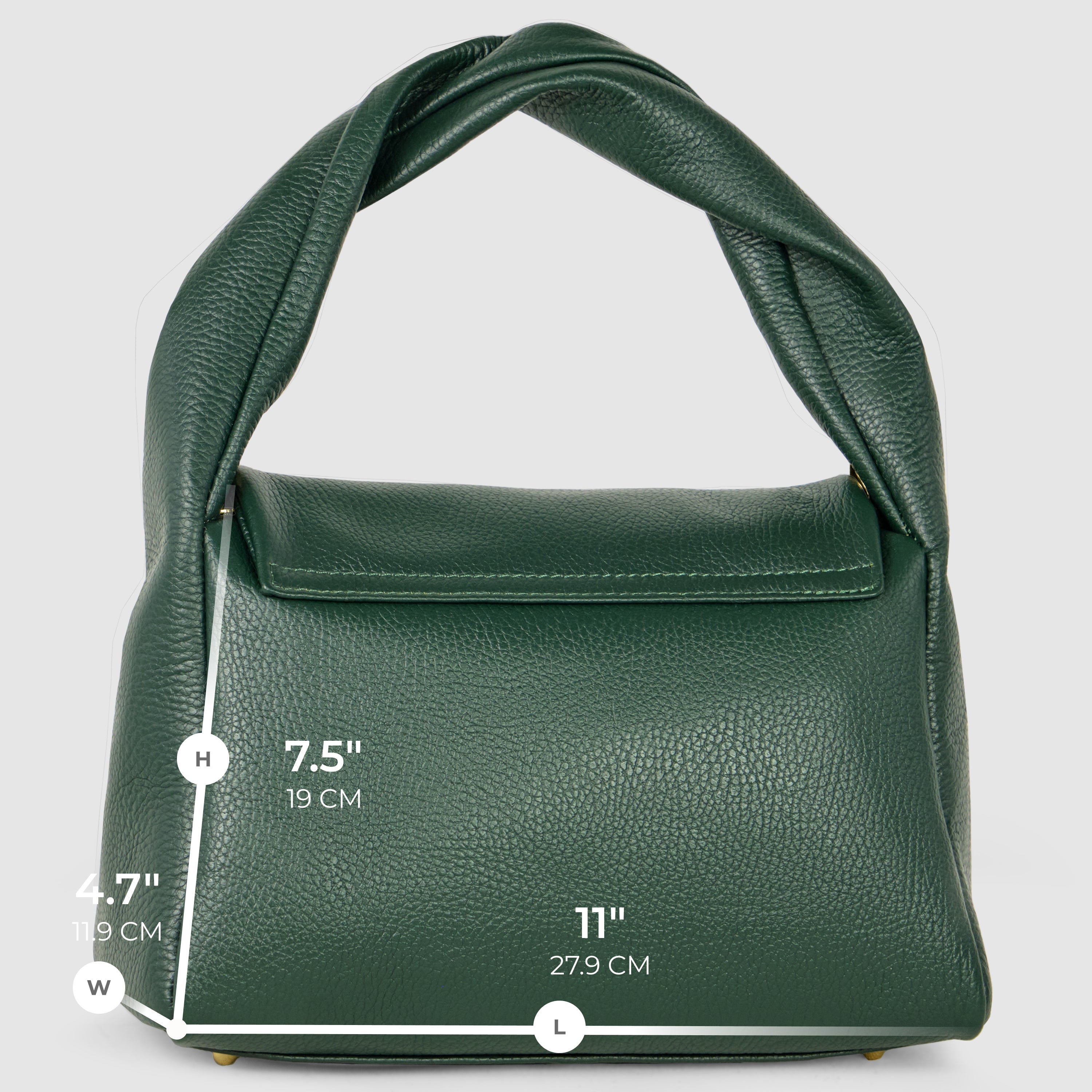 Italian Genuine Calf Leather Top-Handle Bag
