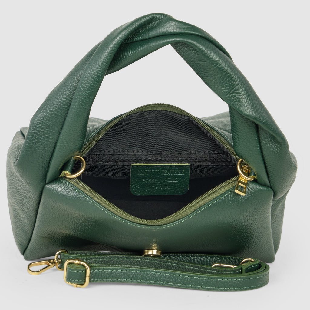 Italian Genuine Calf Leather Top-Handle Bag