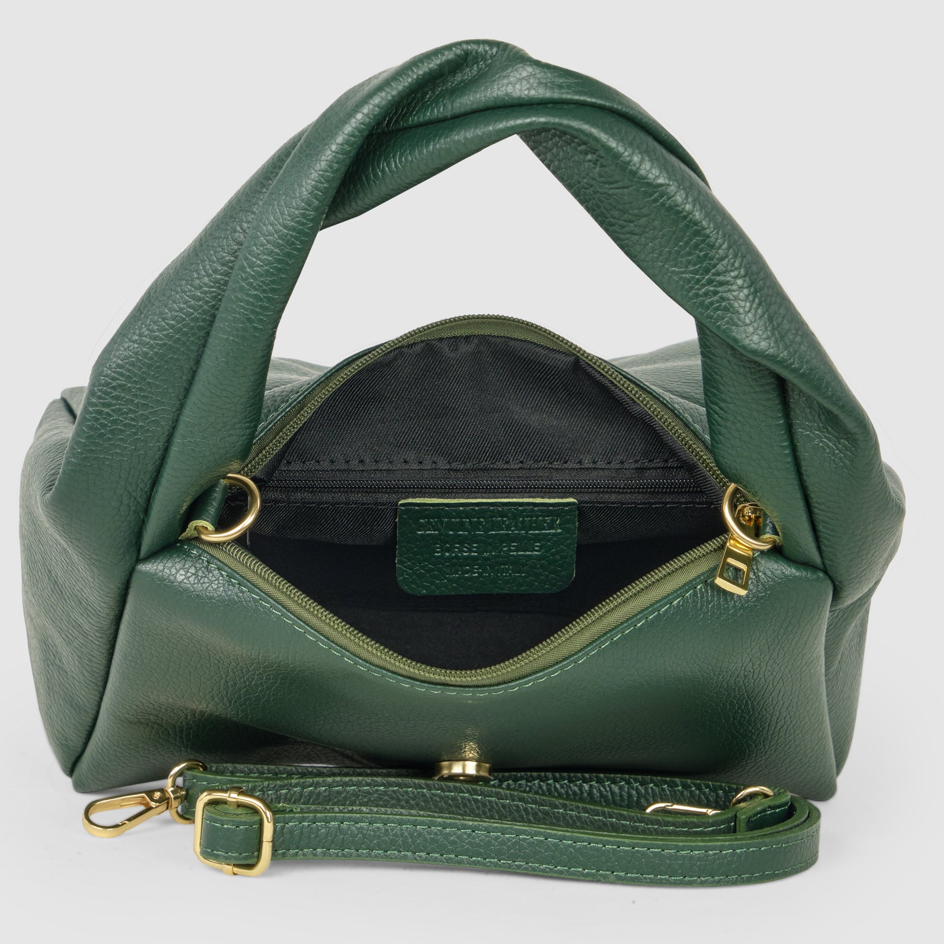 Italian Genuine Calf Leather Top-Handle Bag