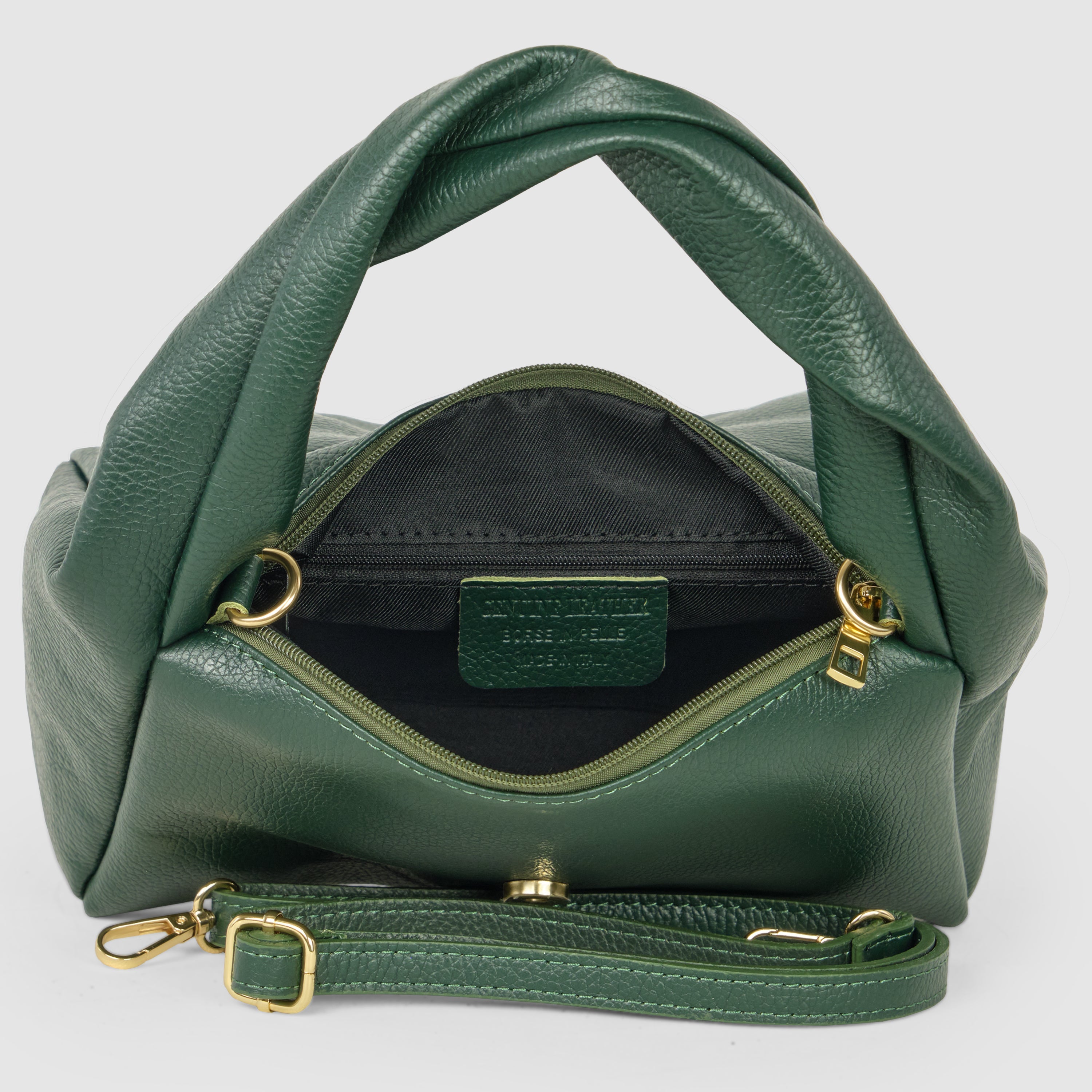 Italian Genuine Calf Leather Top-Handle Bag