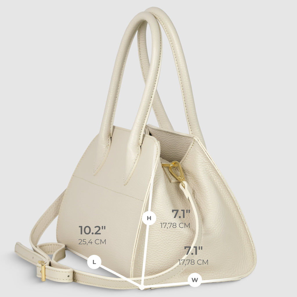 Italian Genuine Calf Leather Top-Handle Structured Bag