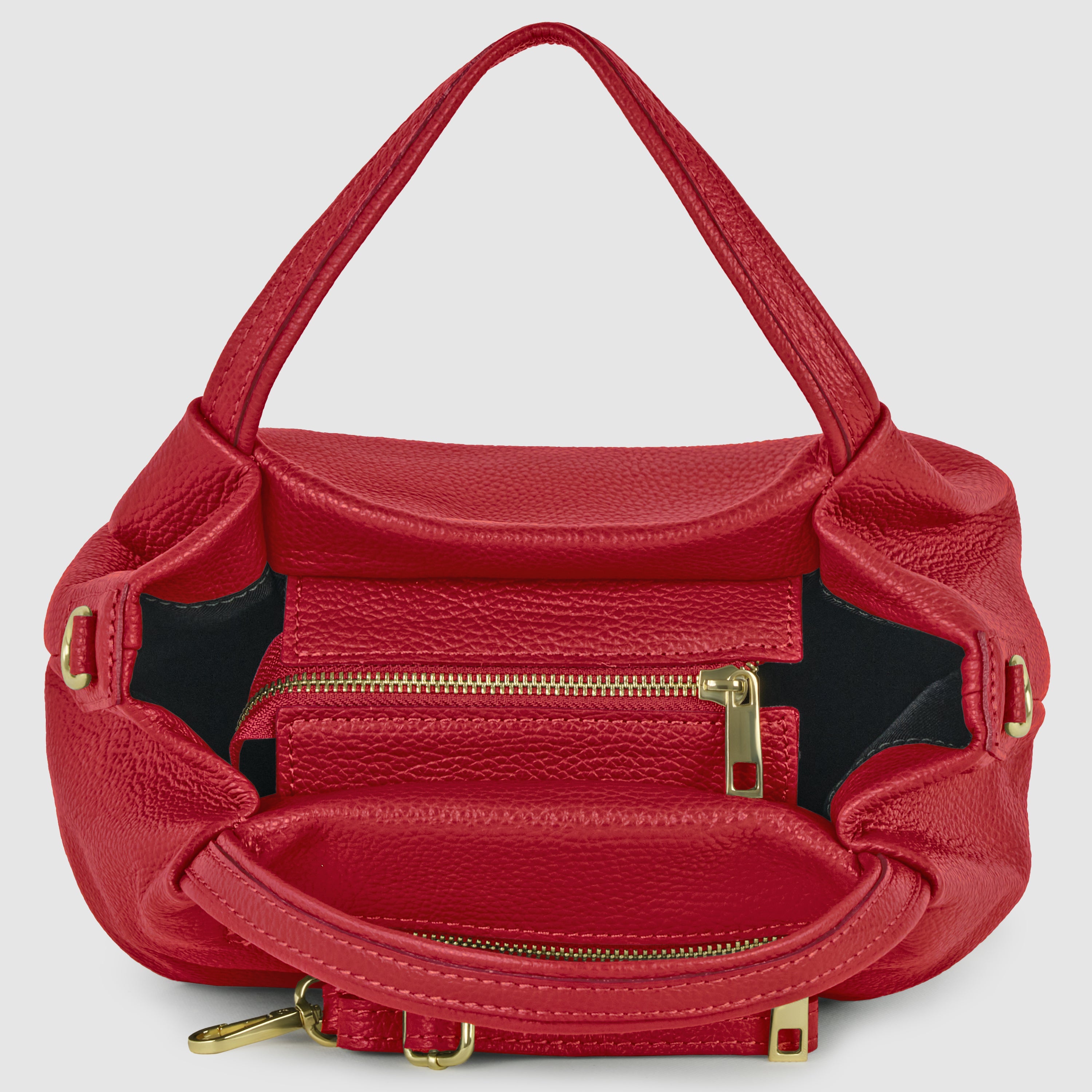 Small Italian Genuine Calf Leather Dumpling Bag