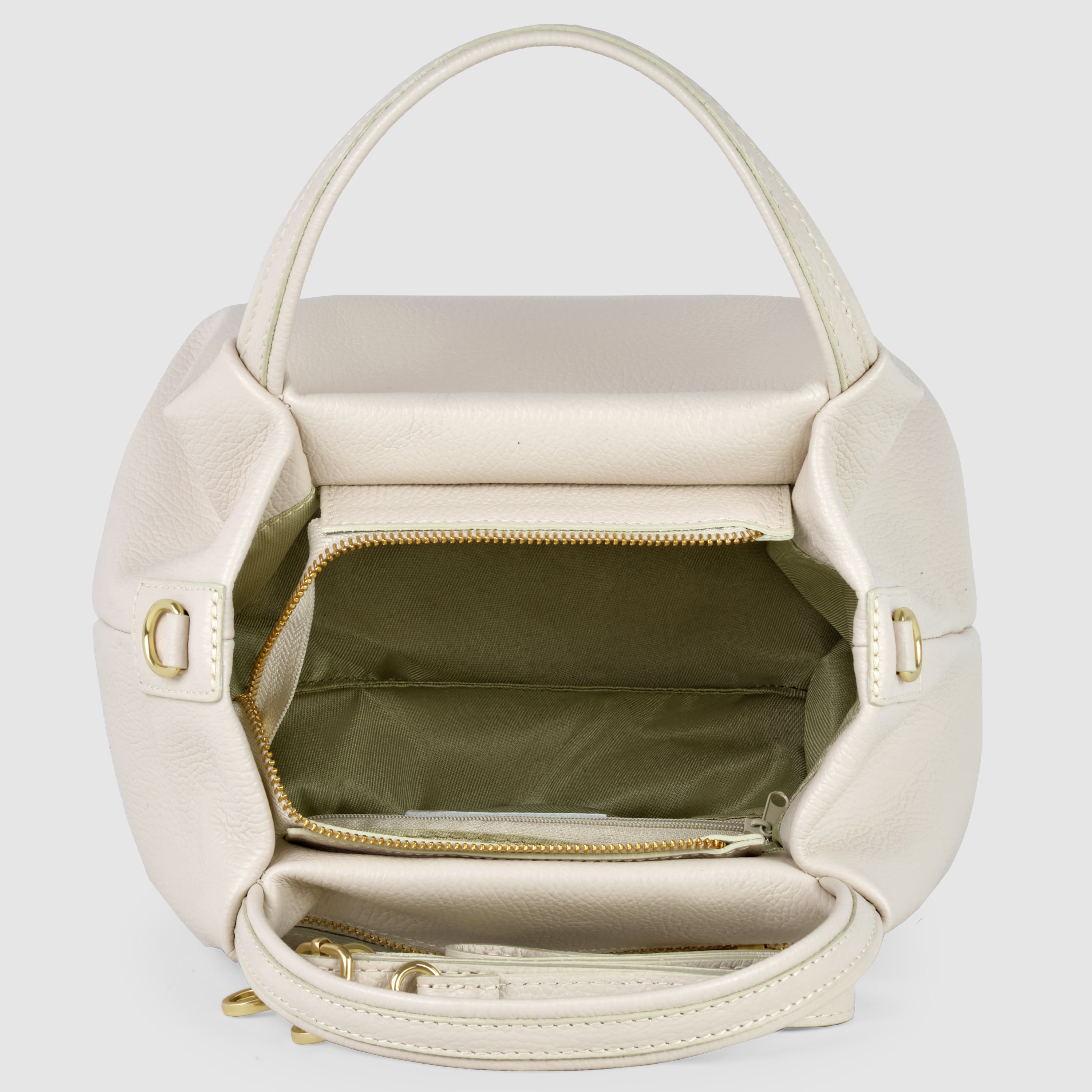 Small Italian Genuine Calf Leather Dumpling Bag