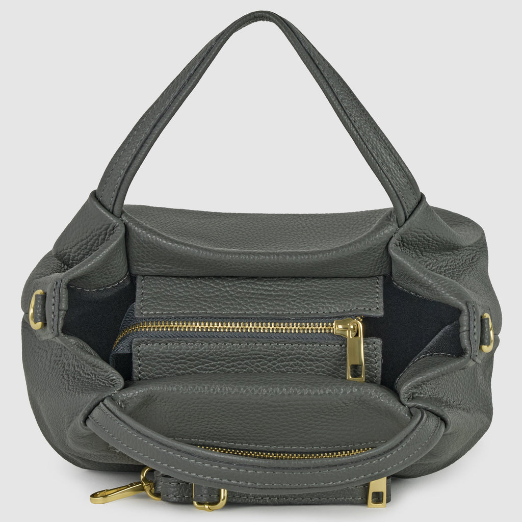 Small Italian Genuine Calf Leather Dumpling Bag