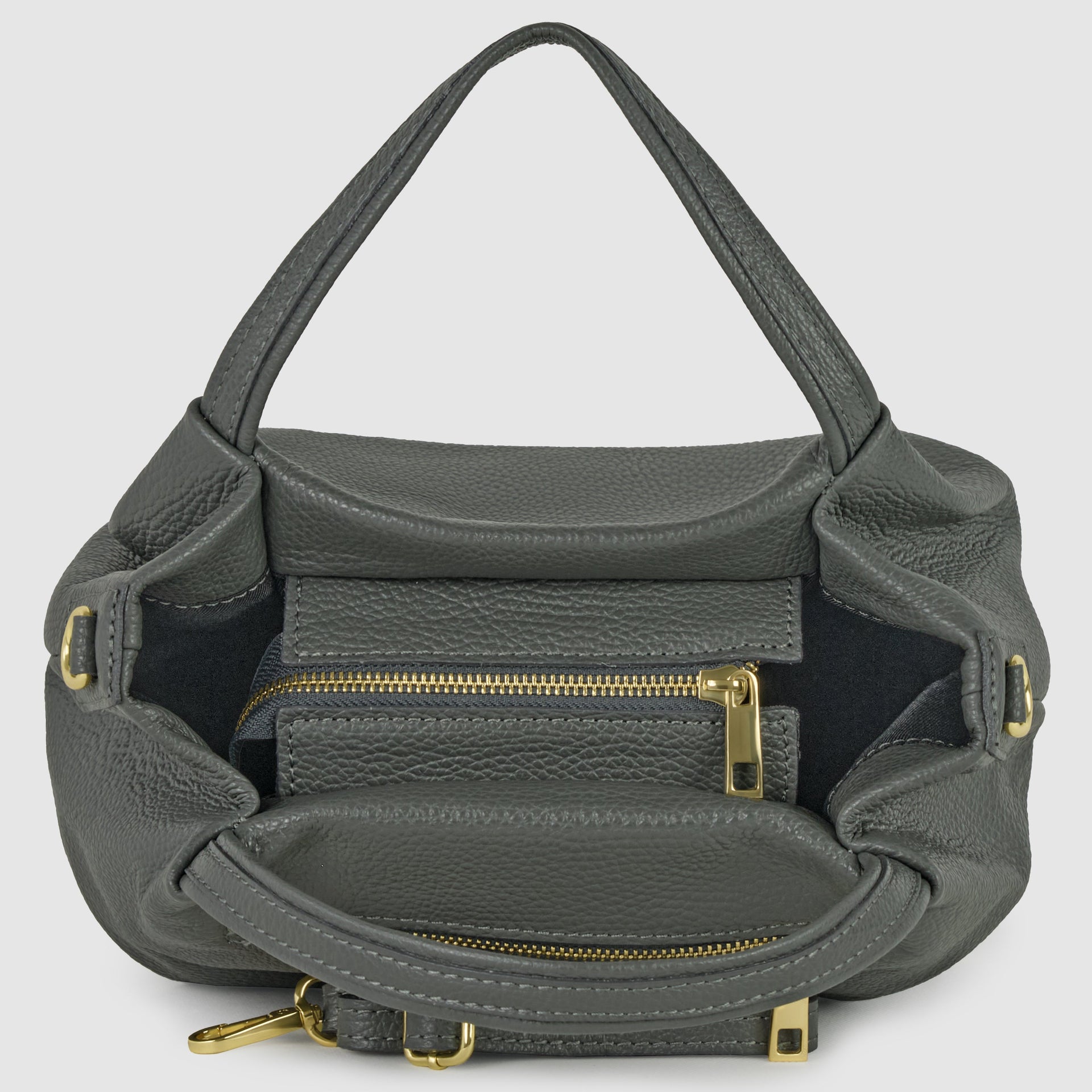 Small Italian Genuine Calf Leather Dumpling Bag