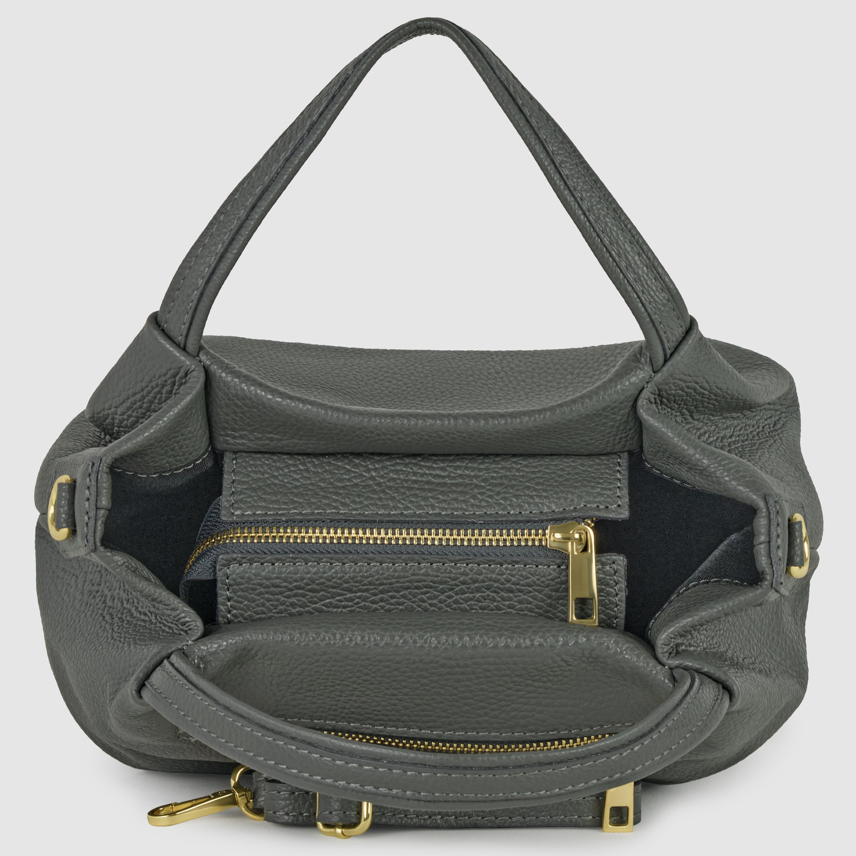 Small Italian Genuine Calf Leather Dumpling Bag