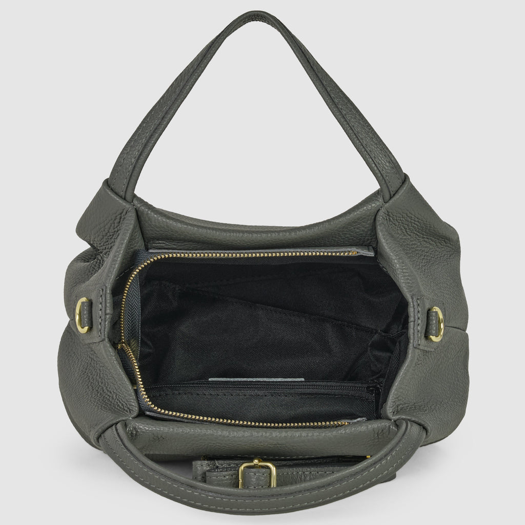 Small Italian Genuine Calf Leather Dumpling Bag