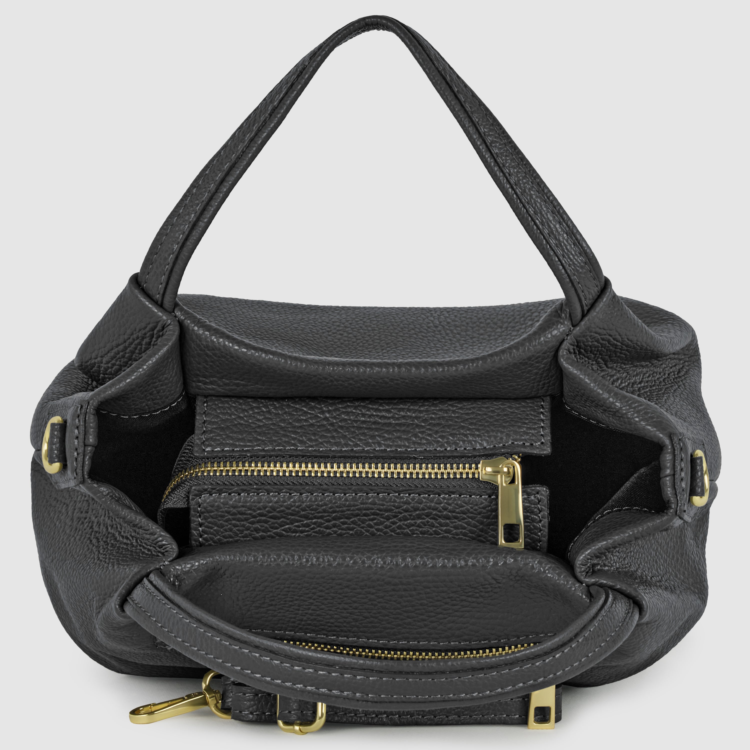 Small Italian Genuine Calf Leather Dumpling Bag