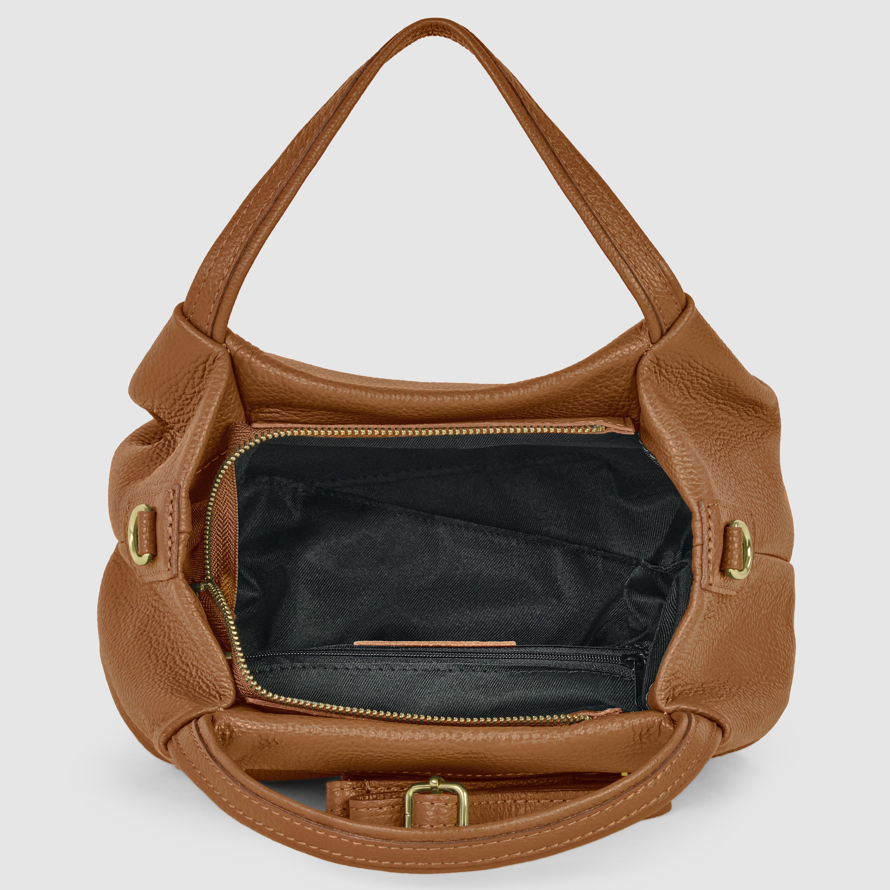 Small Italian Genuine Calf Leather Dumpling Bag