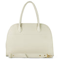 Italian Genuine Calf Leather Structured Top-Handle Bag
