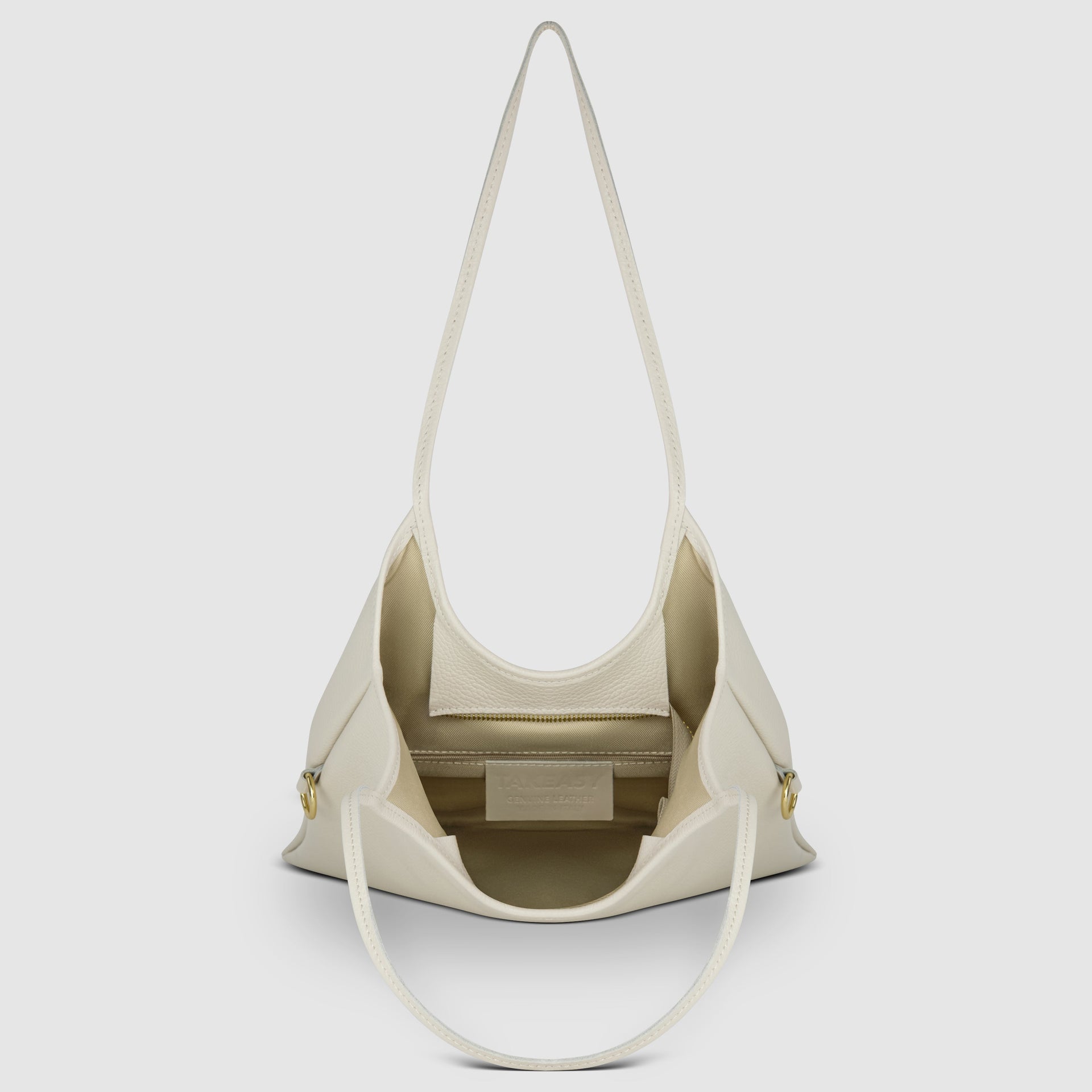 Italian Genuine Calf Leather Vertical Tote Bag with Crossbody Strap