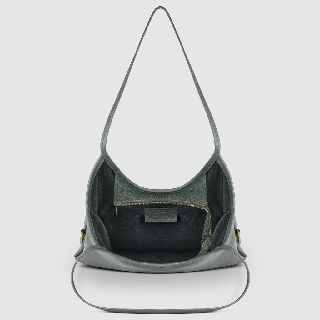 Italian Genuine Calf Leather Vertical Tote Bag with Crossbody Strap