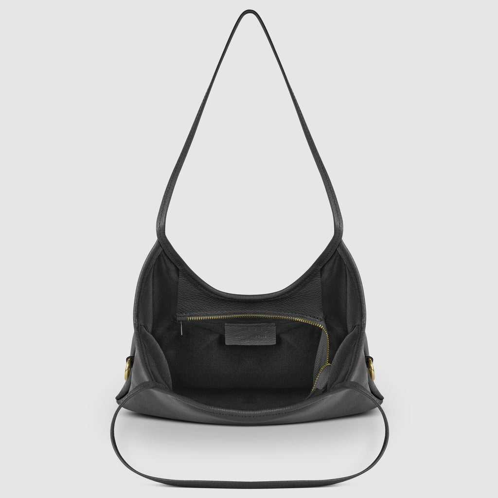 Italian Genuine Calf Leather Vertical Tote Bag with Crossbody Strap