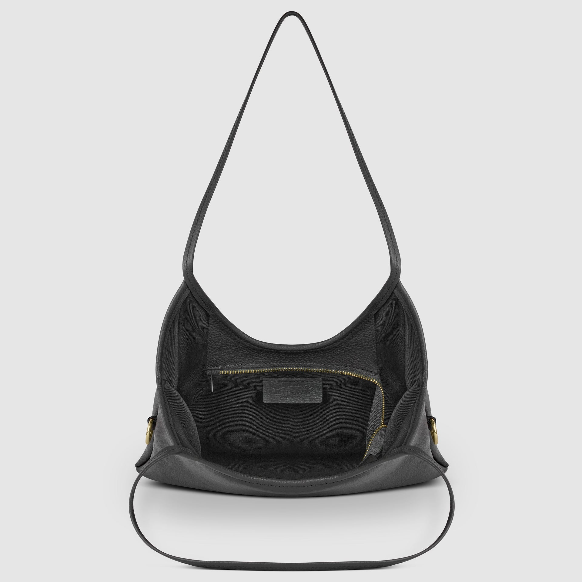 Italian Genuine Calf Leather Vertical Tote Bag with Crossbody Strap