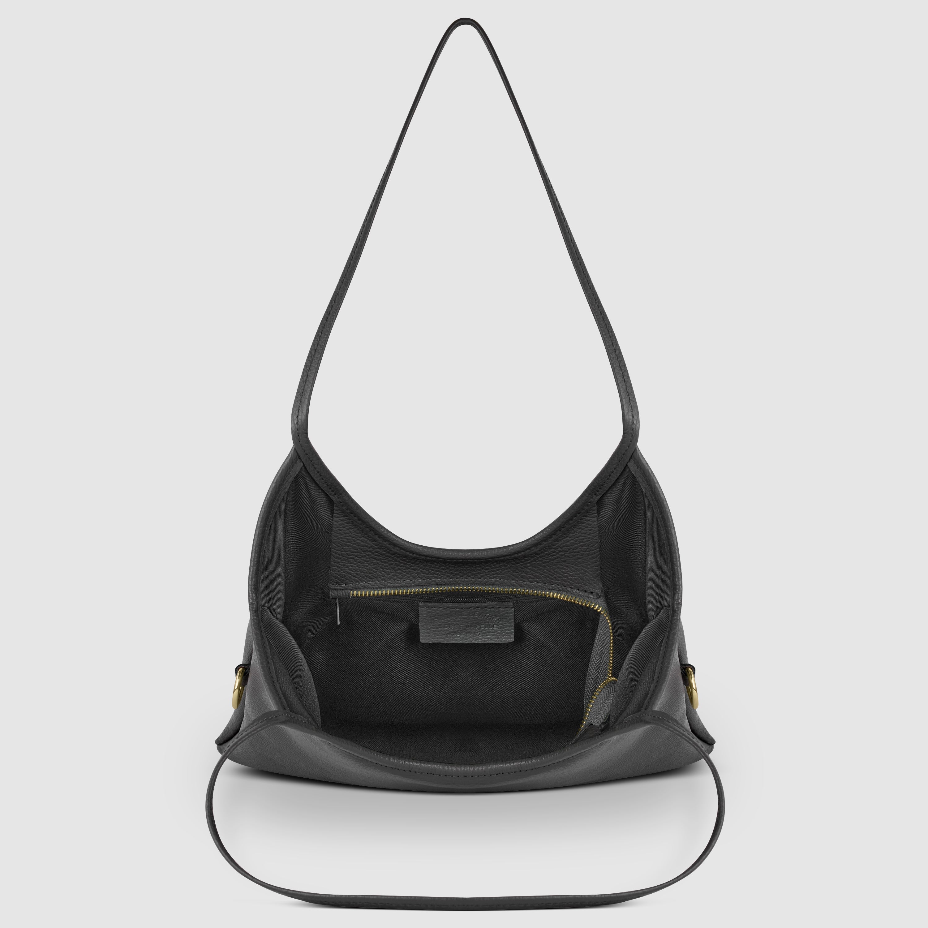 Italian Genuine Calf Leather Vertical Tote Bag with Crossbody Strap