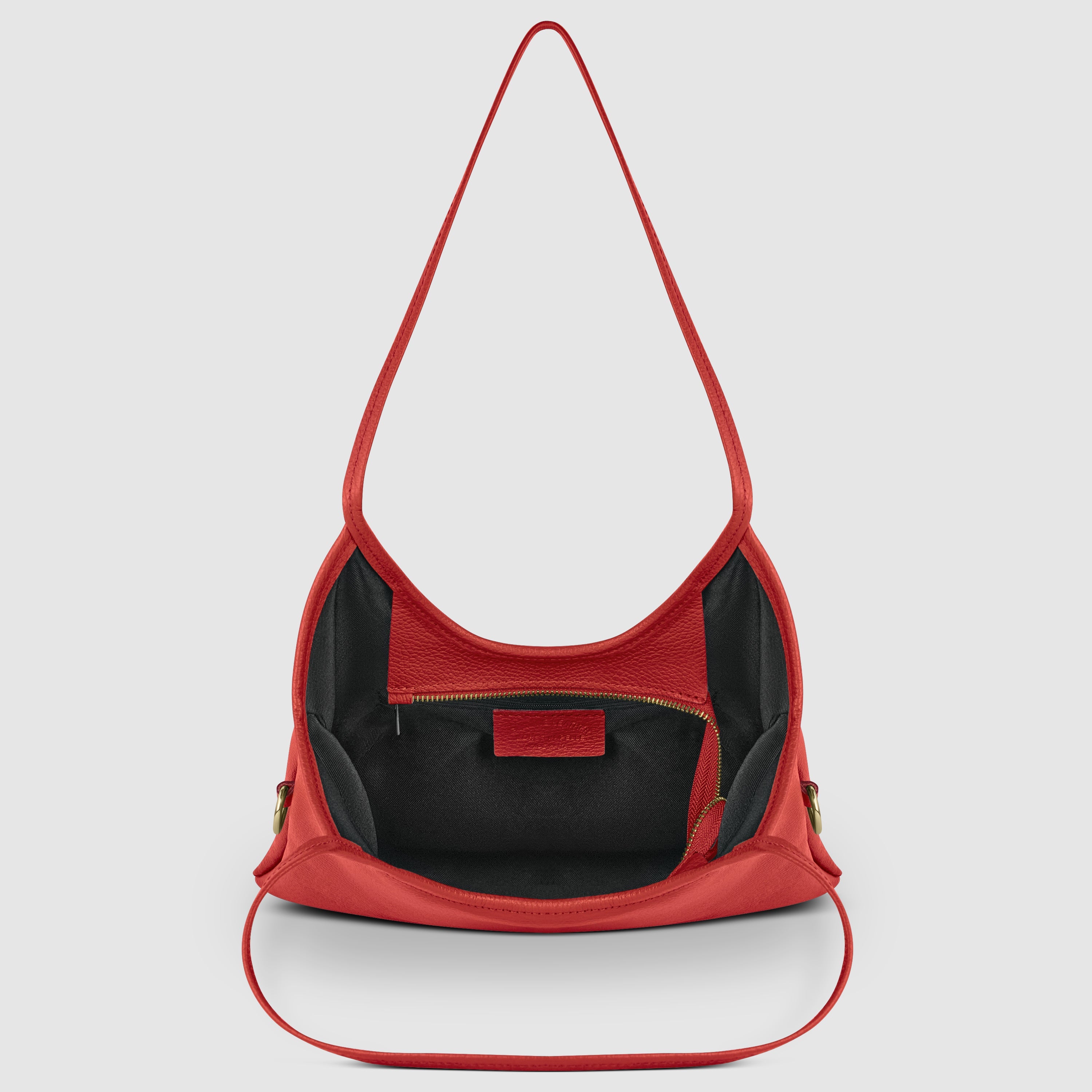 Italian Genuine Calf Leather Vertical Tote Bag with Crossbody Strap