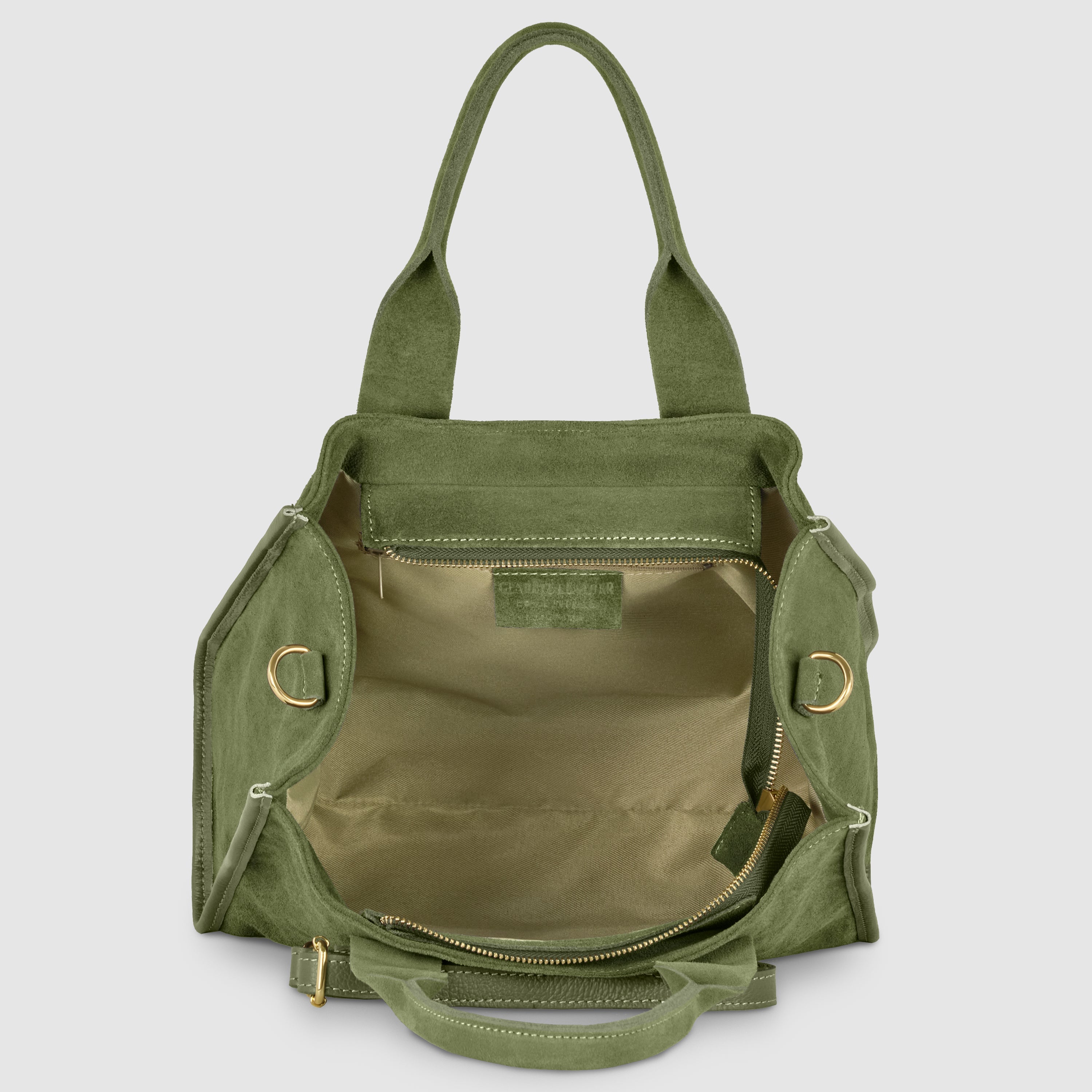 Italian Genuine Suede Dark Brown Structured Tote Bag