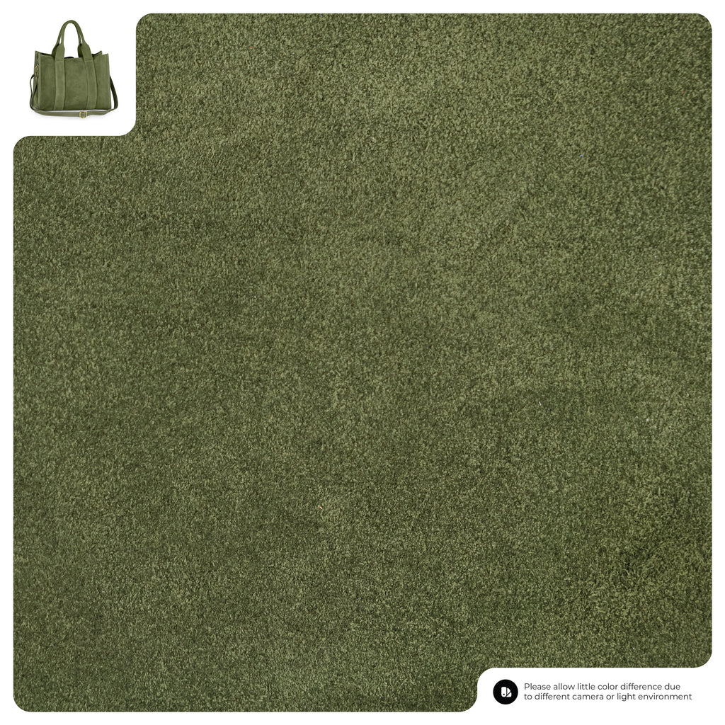 Italian Genuine Suede Dark Brown Structured Tote Bag