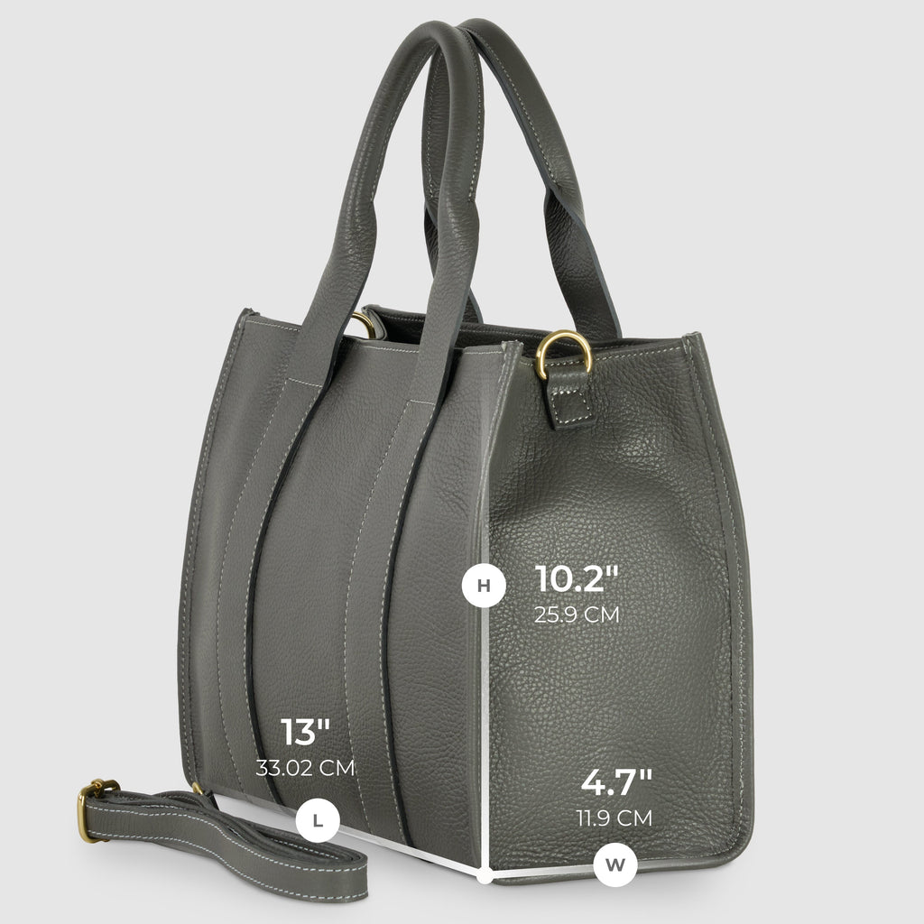 Italian Calf Leather Tote Bag – Structured Professional Purse