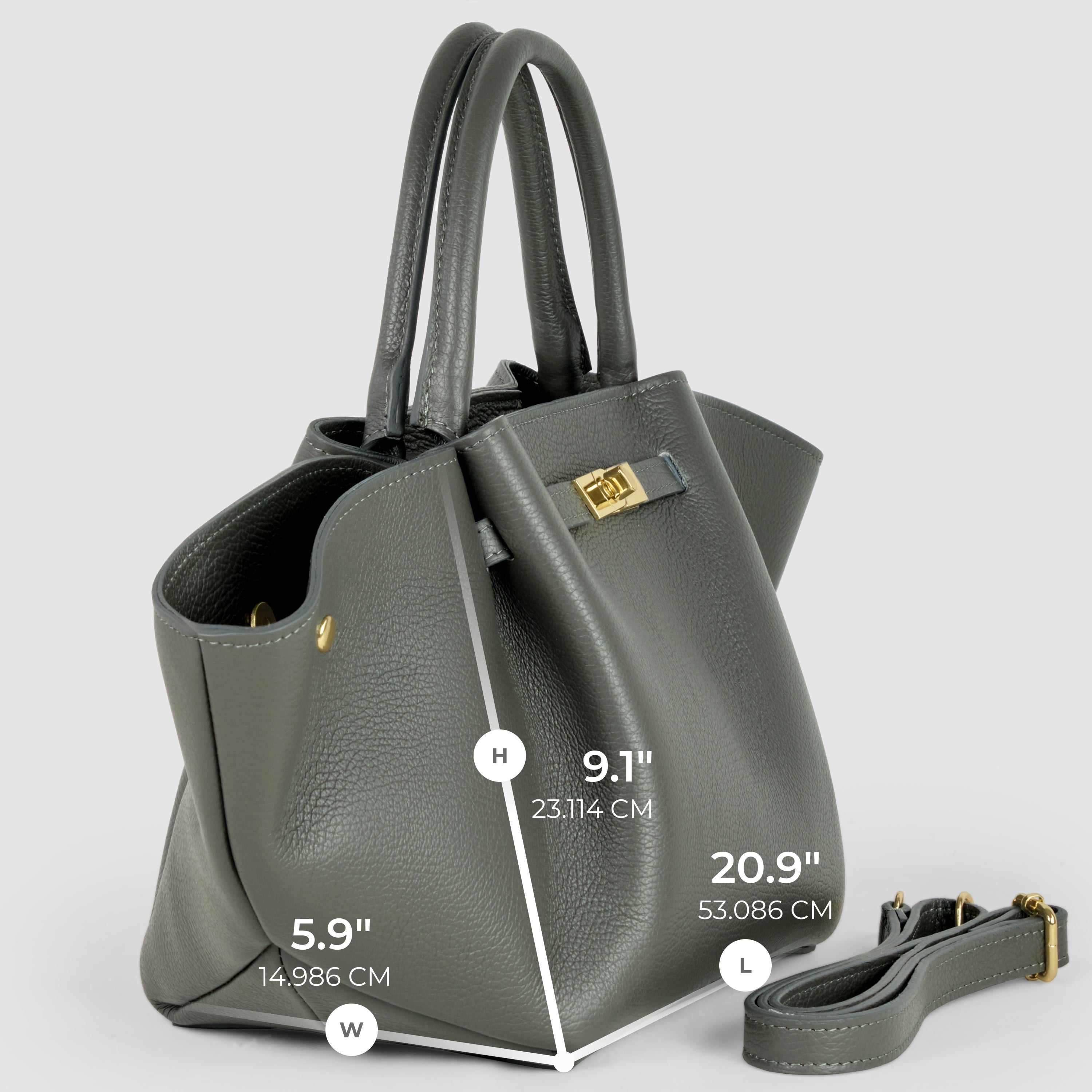 Italian Genuine Calf Leather Tote Bag