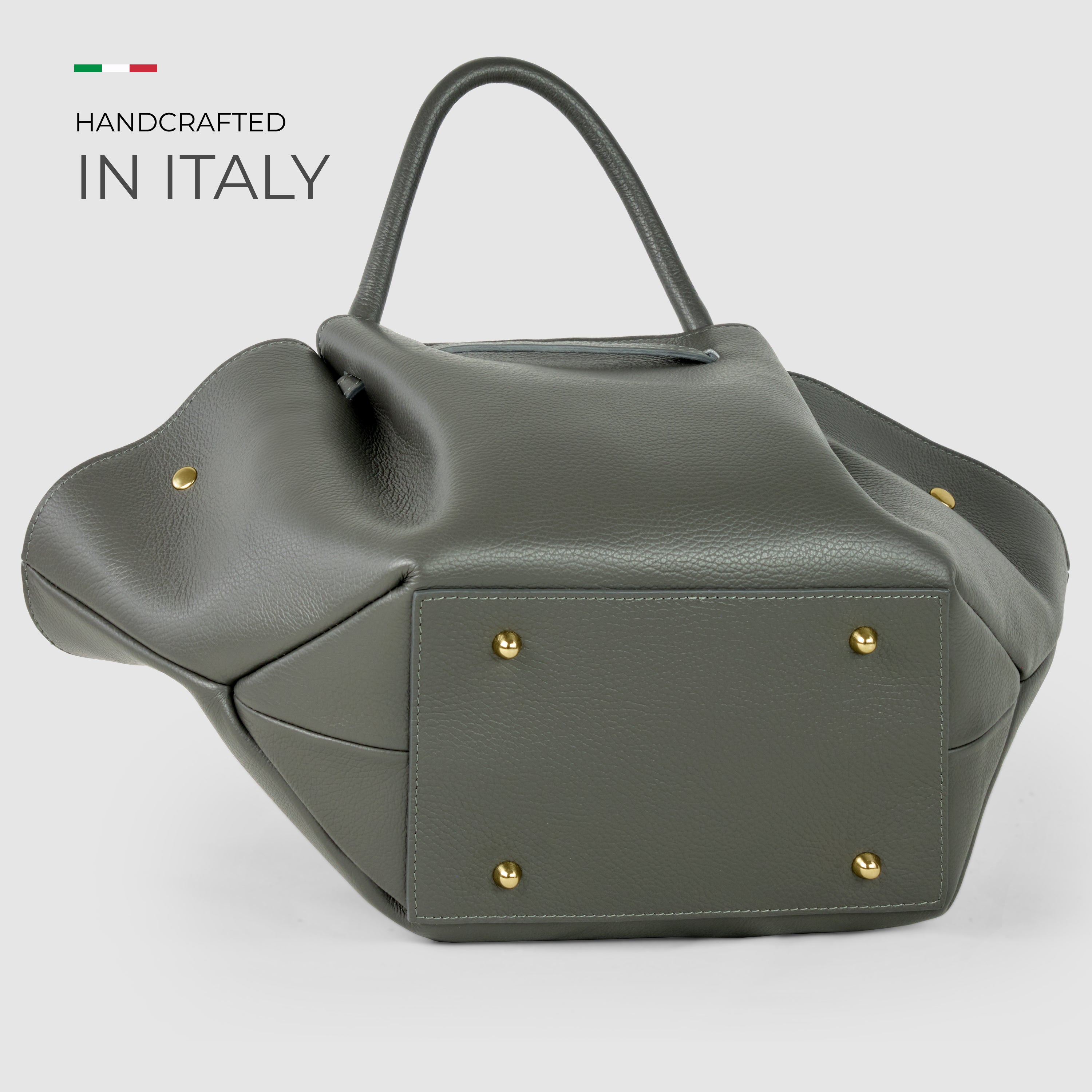 Italian Genuine Calf Leather Tote Bag