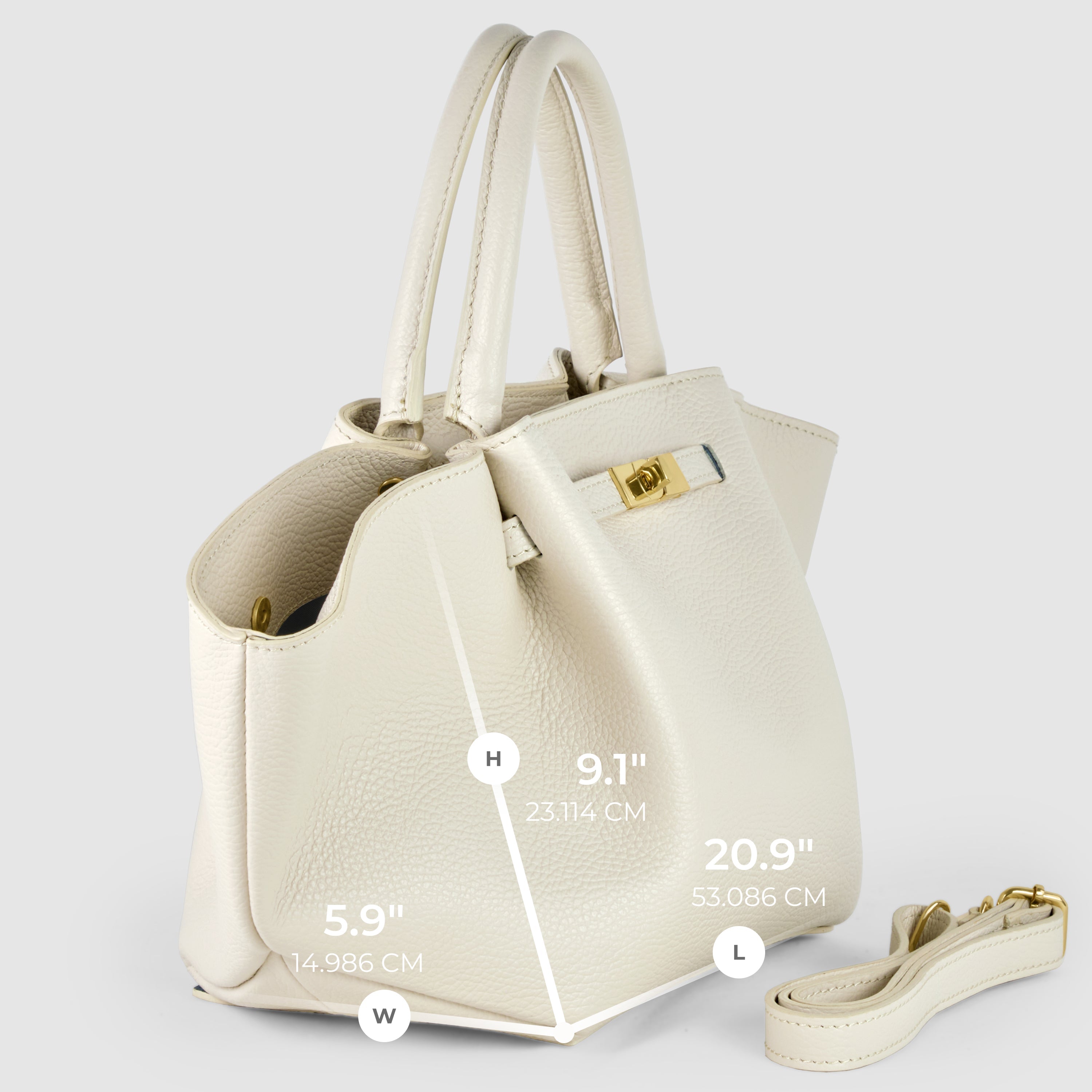 Italian Genuine Calf Leather Tote Bag