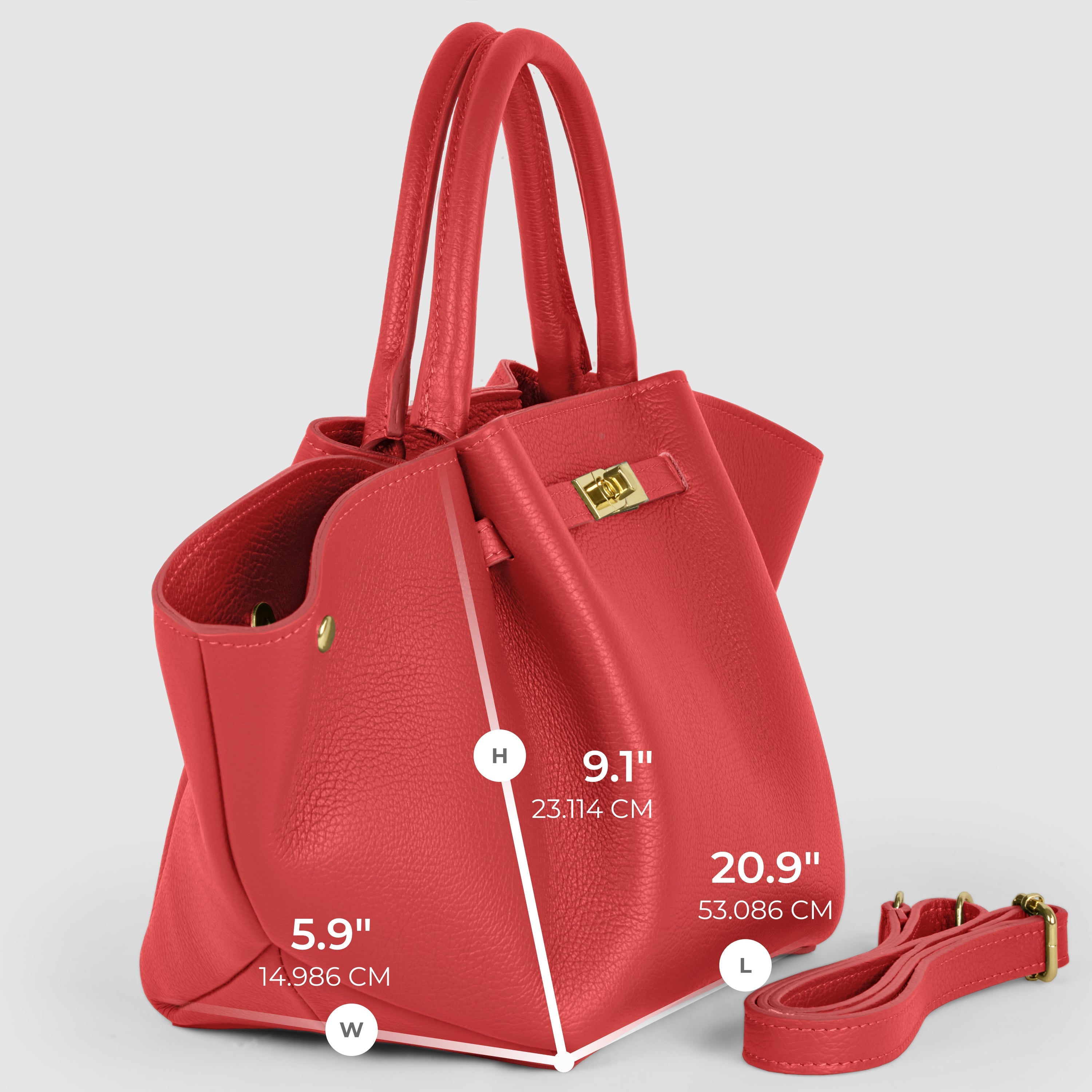 Italian Genuine Calf Leather Tote Bag