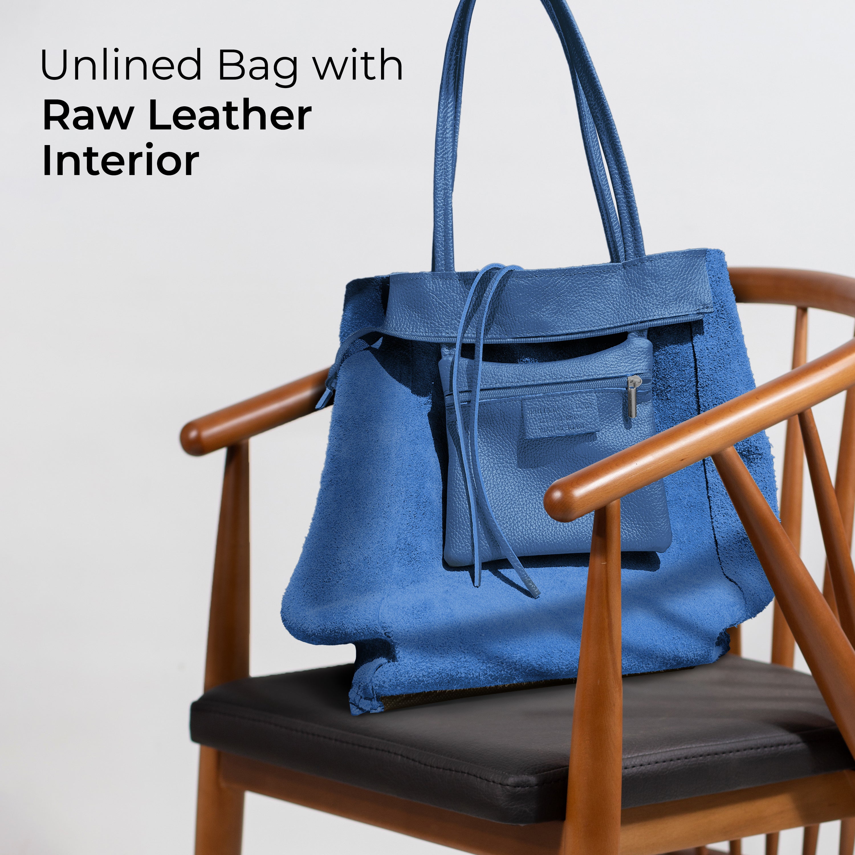 Italian Genuine Calf Leather Tote Bag - Minimalist Everyday Carryall