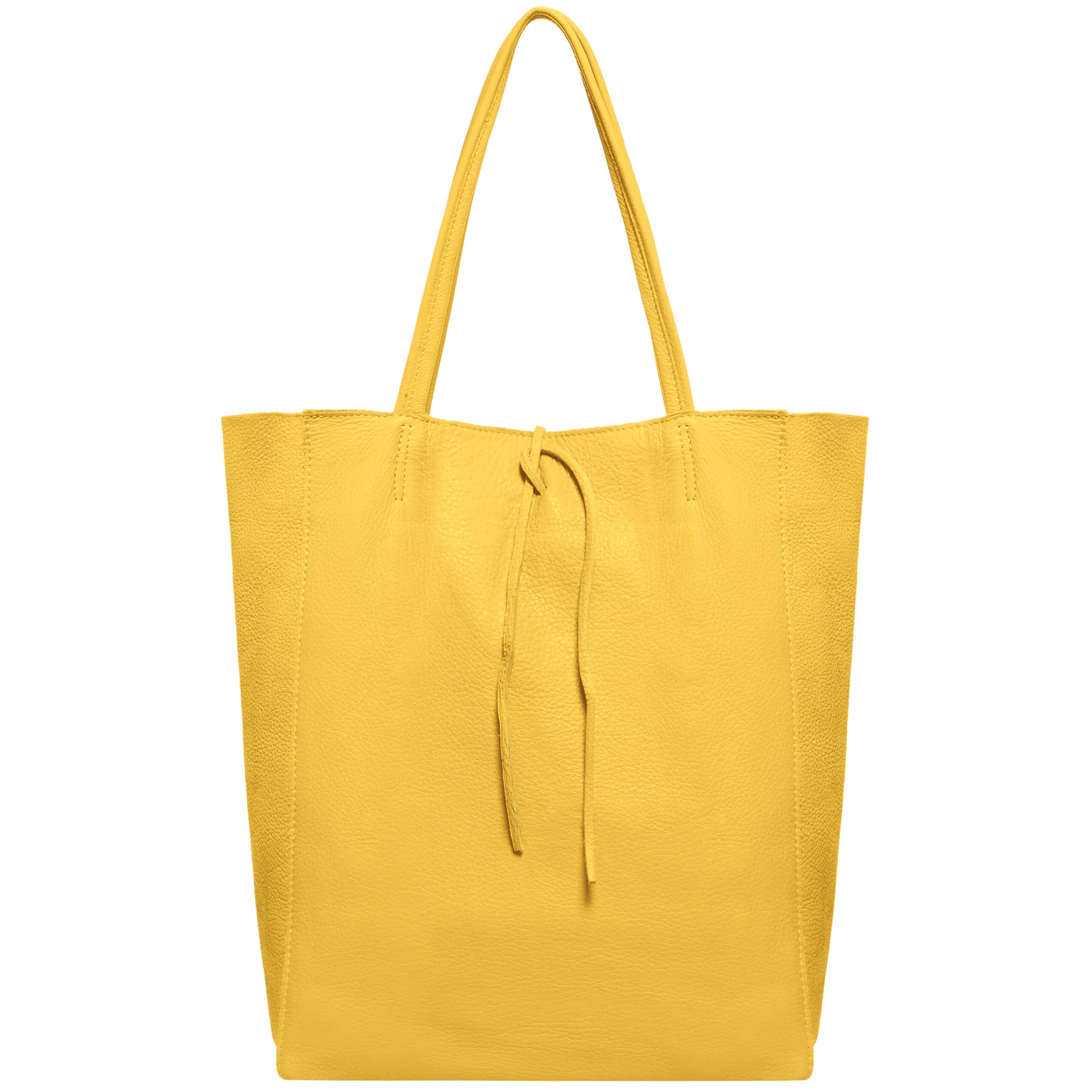Italian Genuine Calf Leather Tote Bag - Minimalist Everyday Carryall