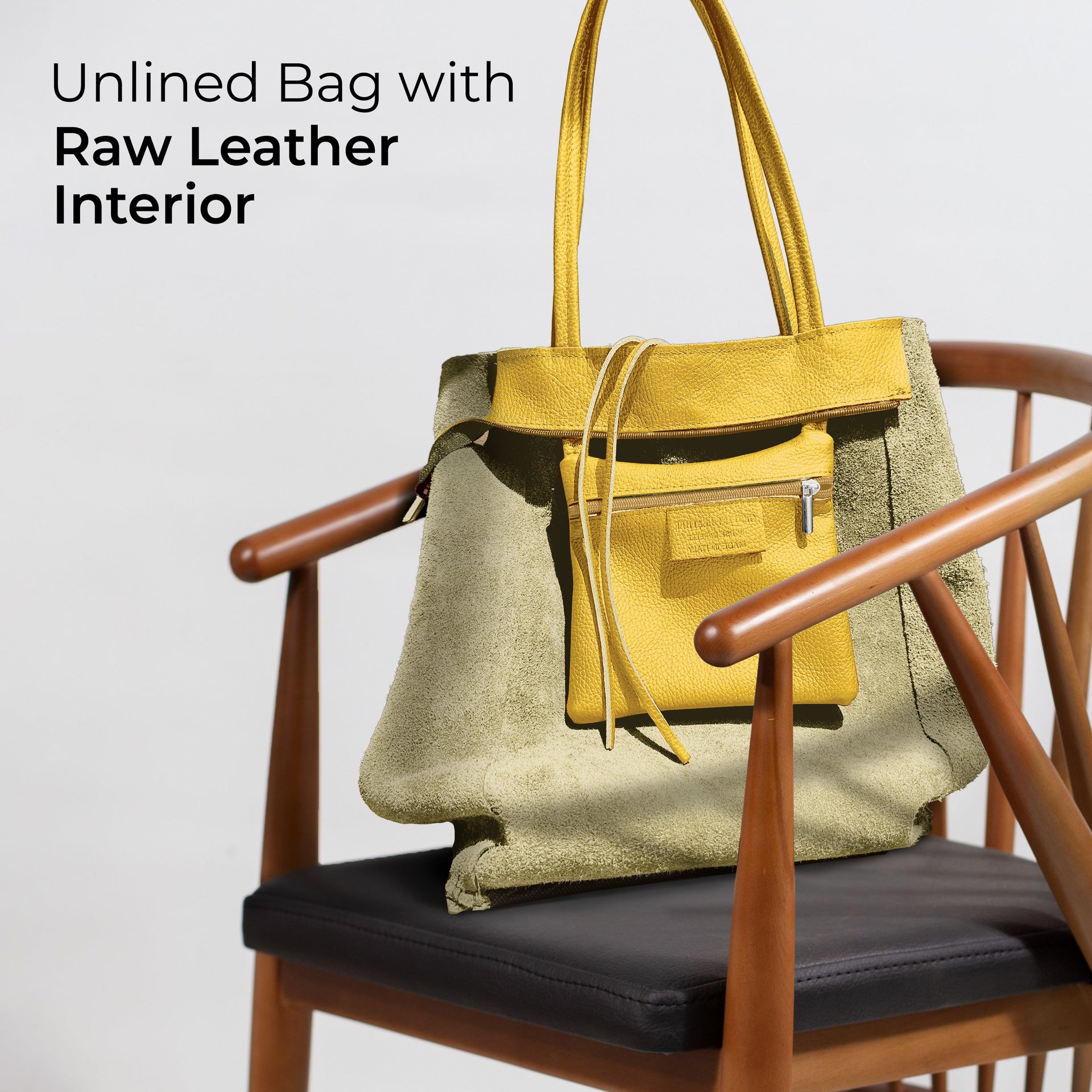 Italian Genuine Calf Leather Tote Bag - Minimalist Everyday Carryall
