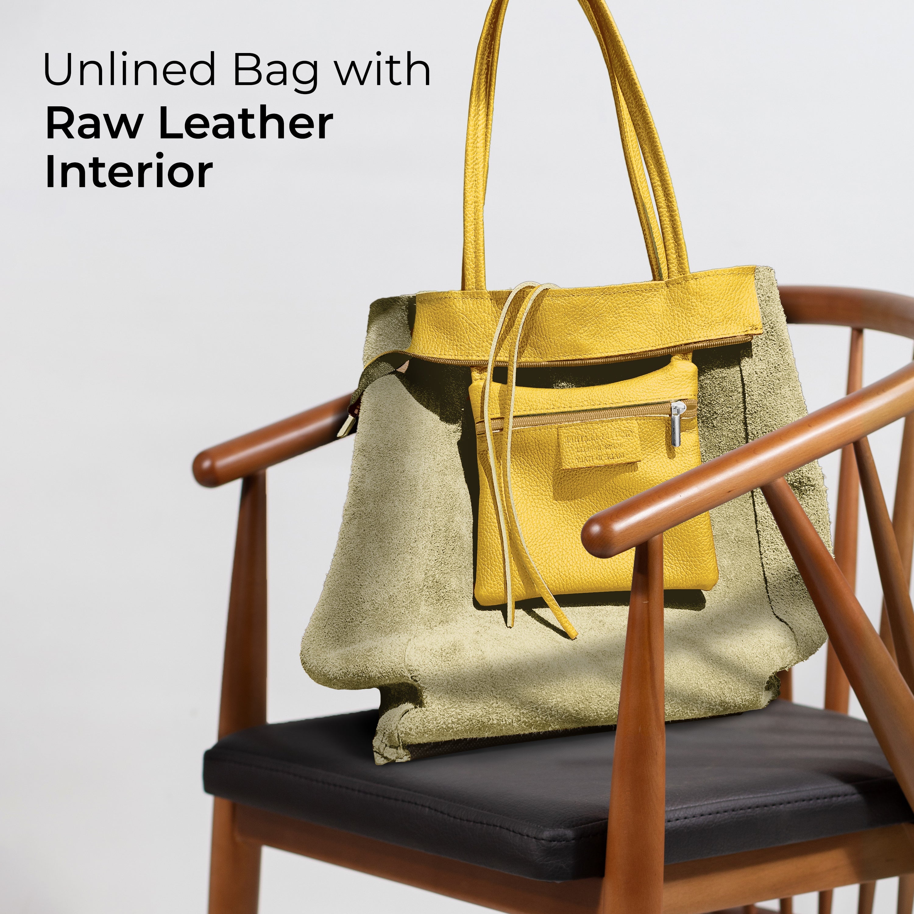 Italian Genuine Calf Leather Tote Bag - Minimalist Everyday Carryall