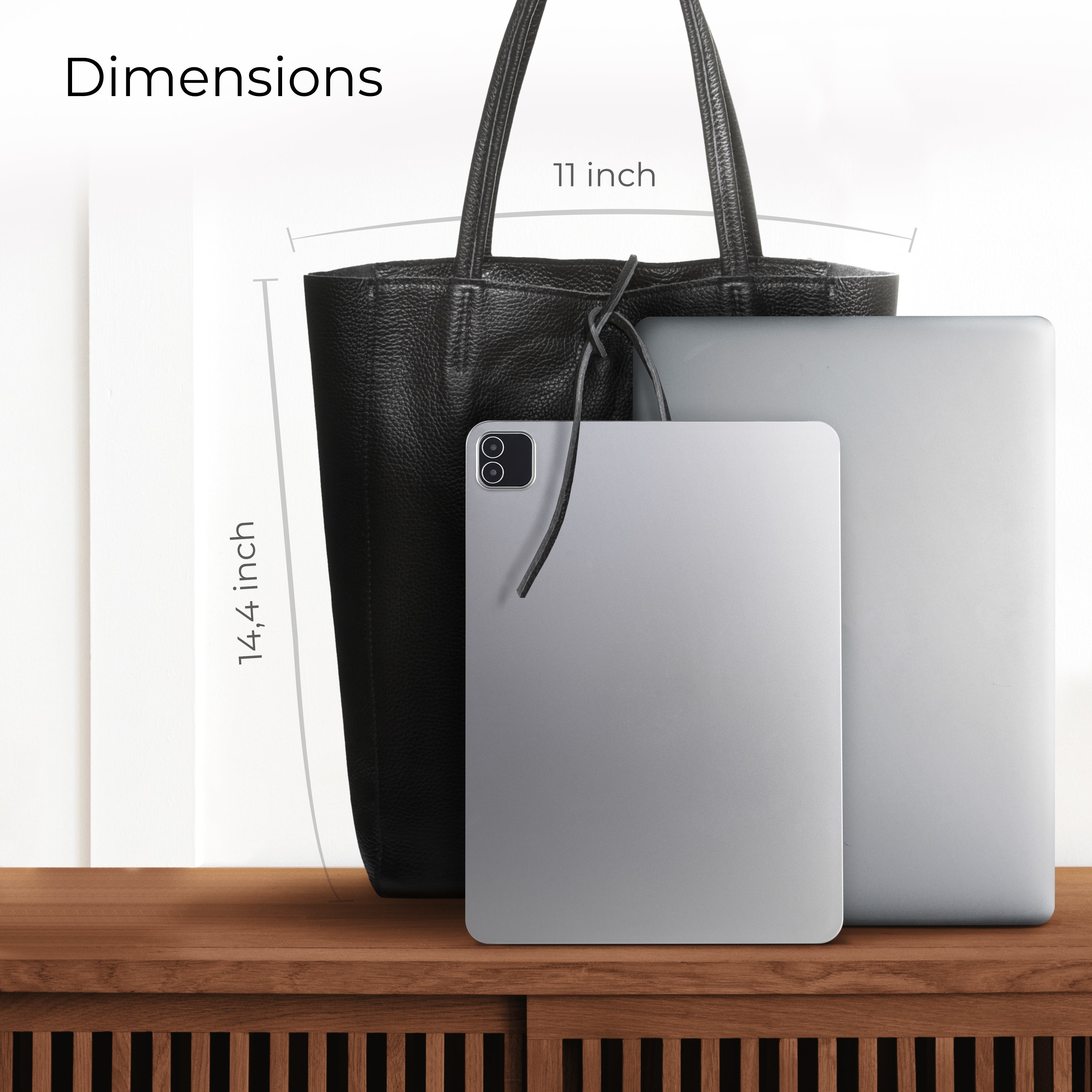 Italian Genuine Calf Leather Tote Bag - Minimalist Everyday Carryall
