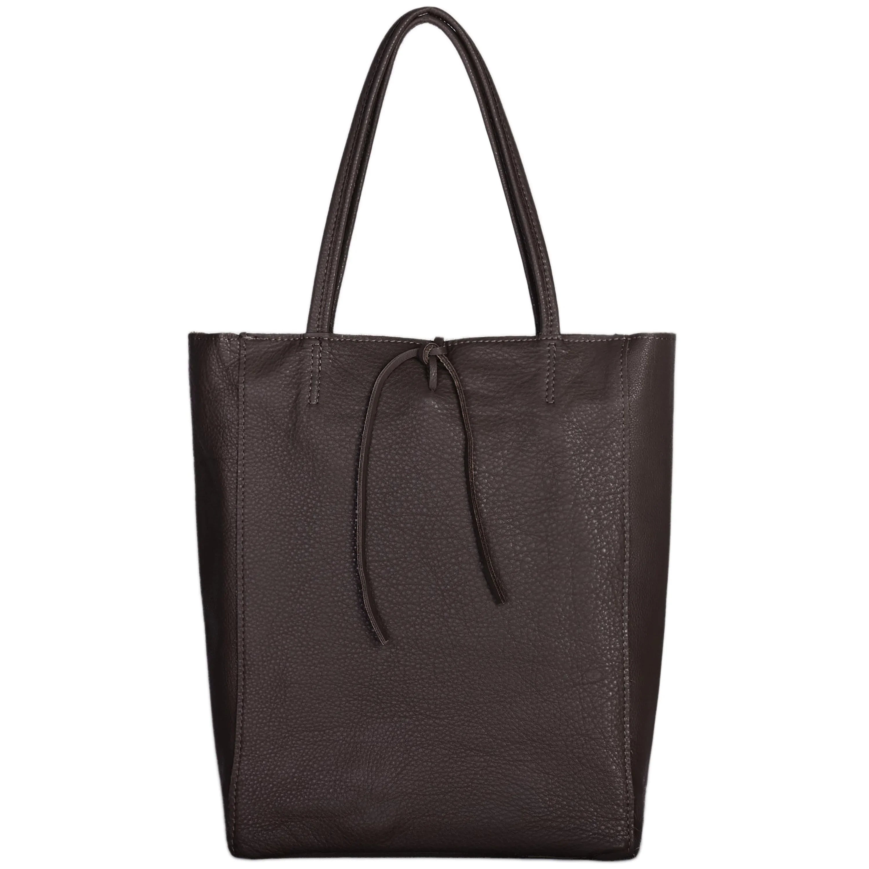 Italian Genuine Calf Leather Tote Bag - Minimalist Everyday Carryall