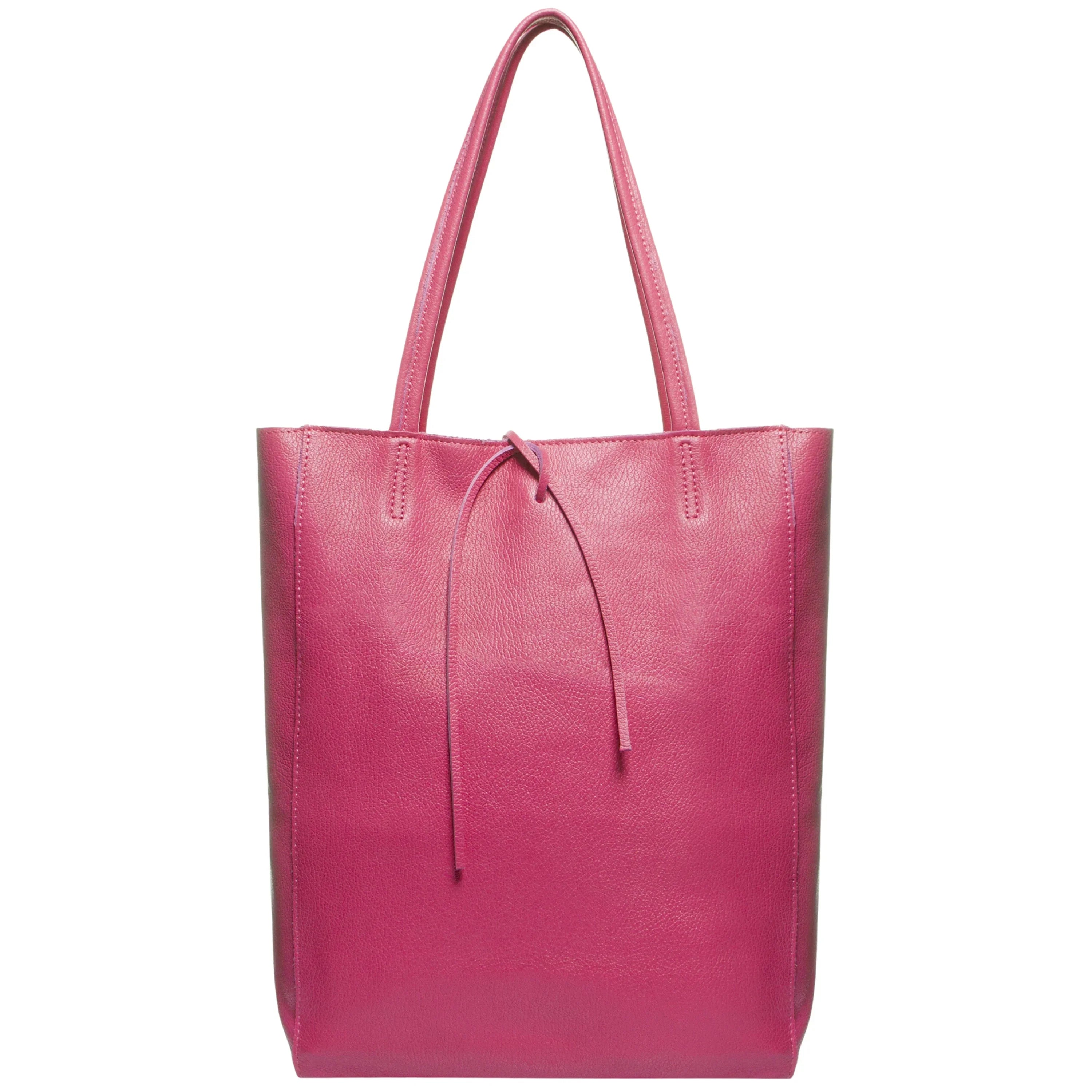 Italian Genuine Calf Leather Tote Bag - Minimalist Everyday Carryall