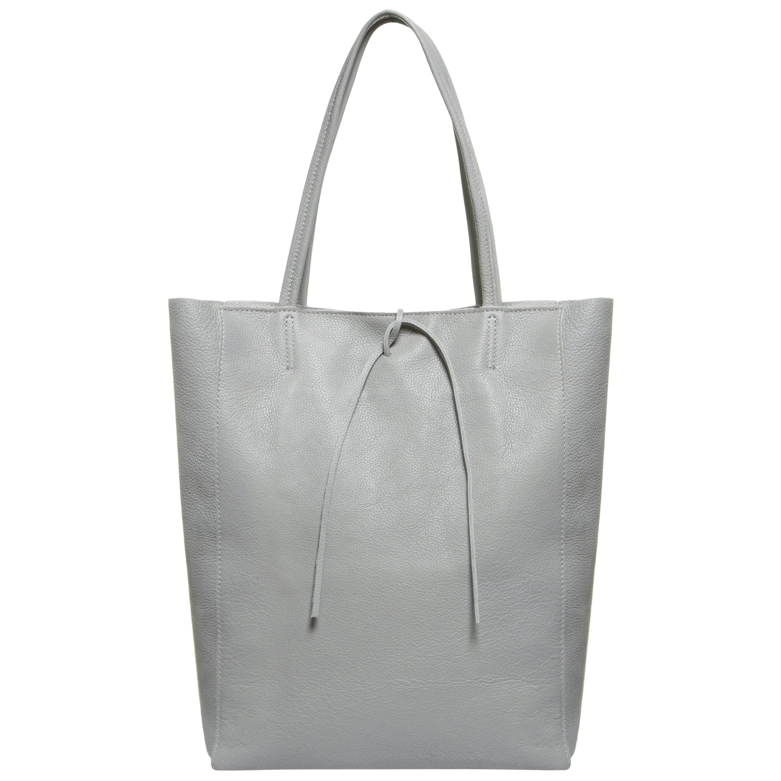Italian Genuine Calf Leather Tote Bag - Minimalist Everyday Carryall