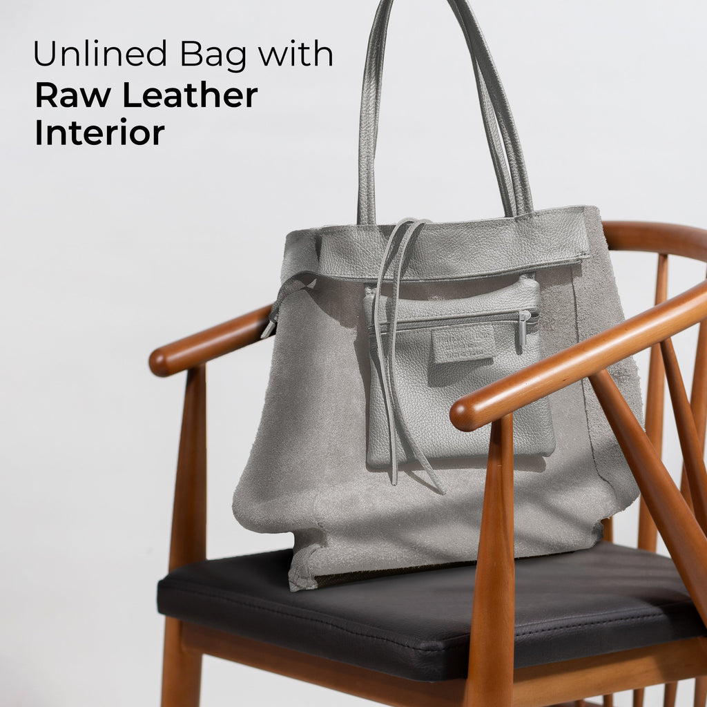 Italian Genuine Calf Leather Tote Bag - Minimalist Everyday Carryall