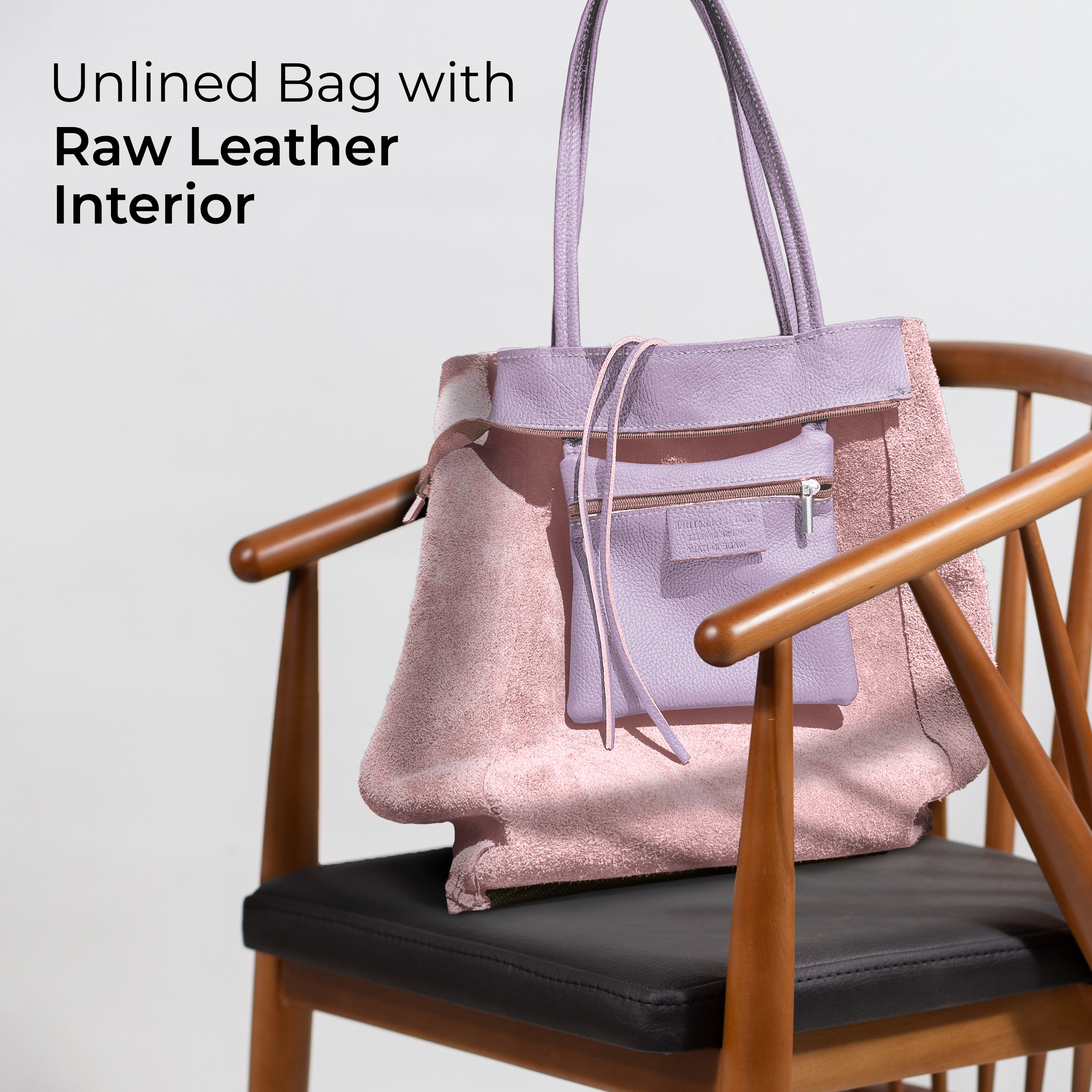 Italian Genuine Calf Leather Tote Bag - Minimalist Everyday Carryall