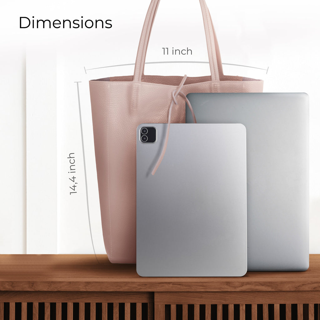 Italian Genuine Calf Leather Tote Bag - Minimalist Everyday Carryall