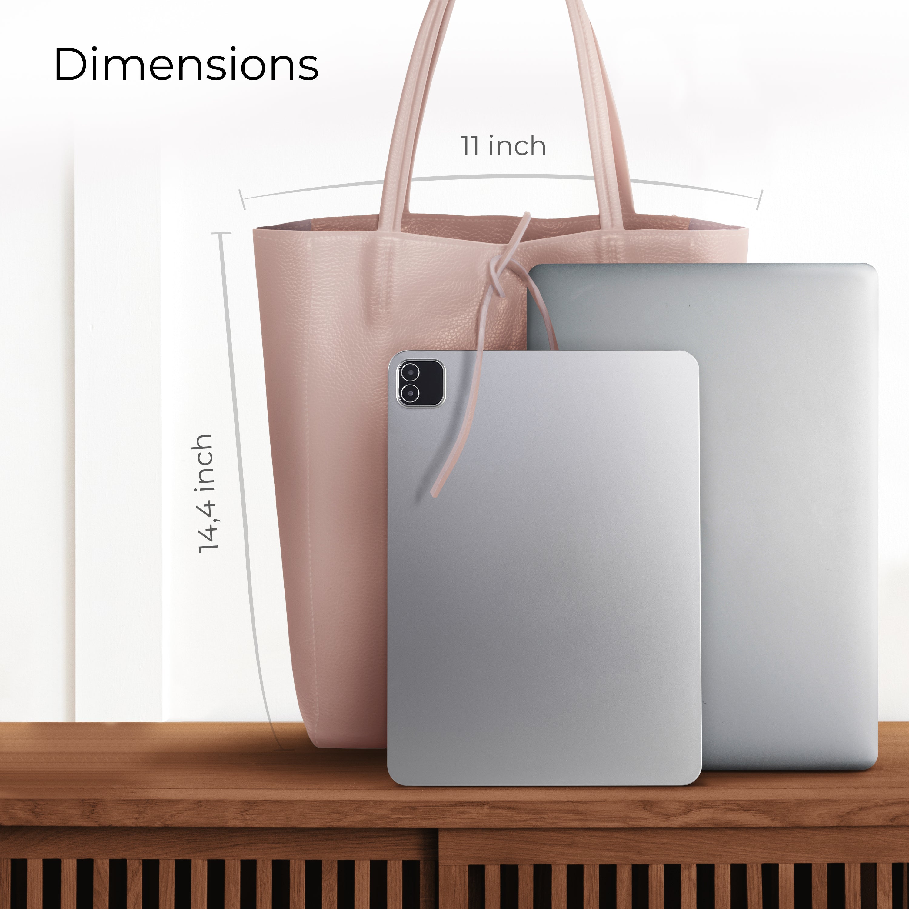 Italian Genuine Calf Leather Tote Bag - Minimalist Everyday Carryall