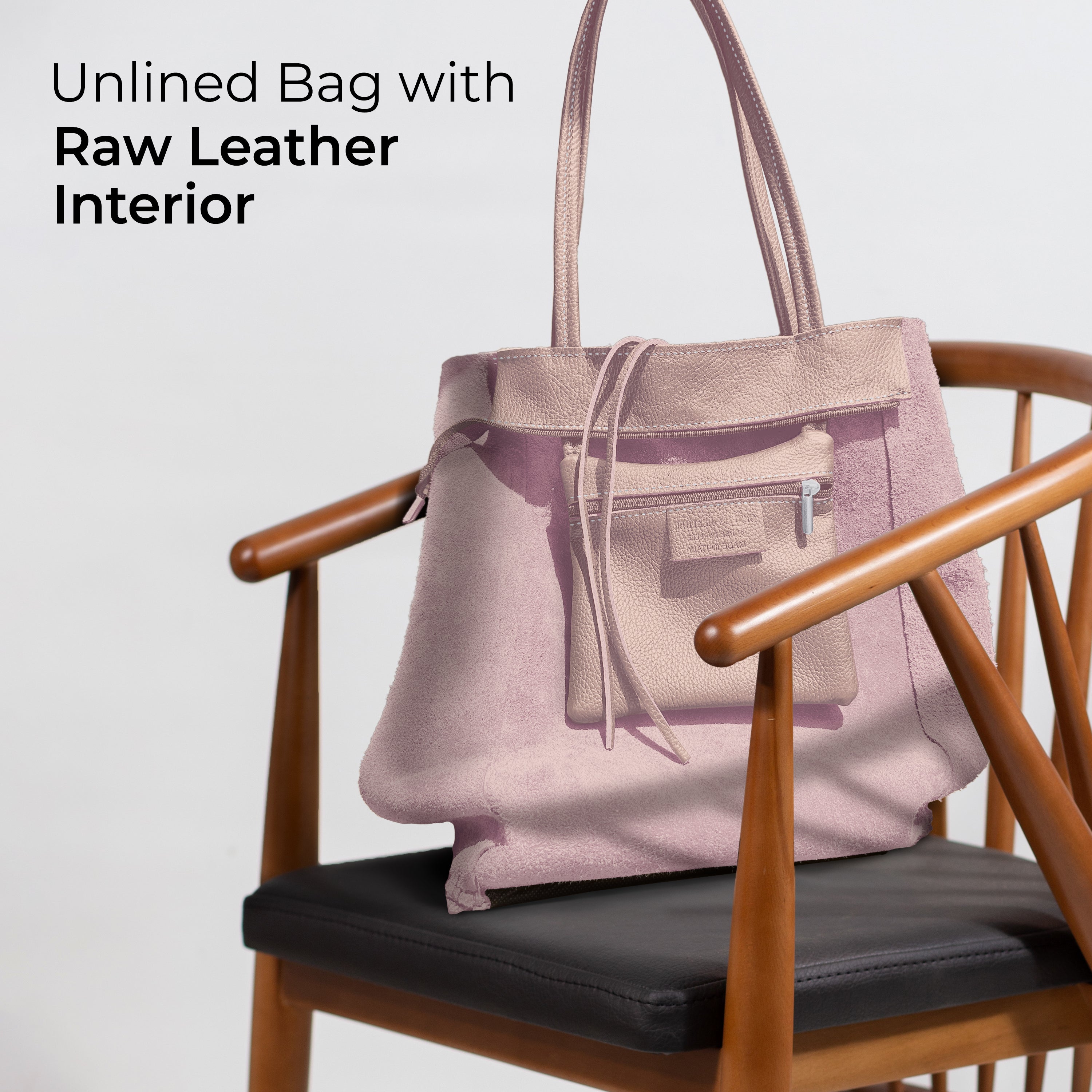 Italian Genuine Calf Leather Tote Bag - Minimalist Everyday Carryall