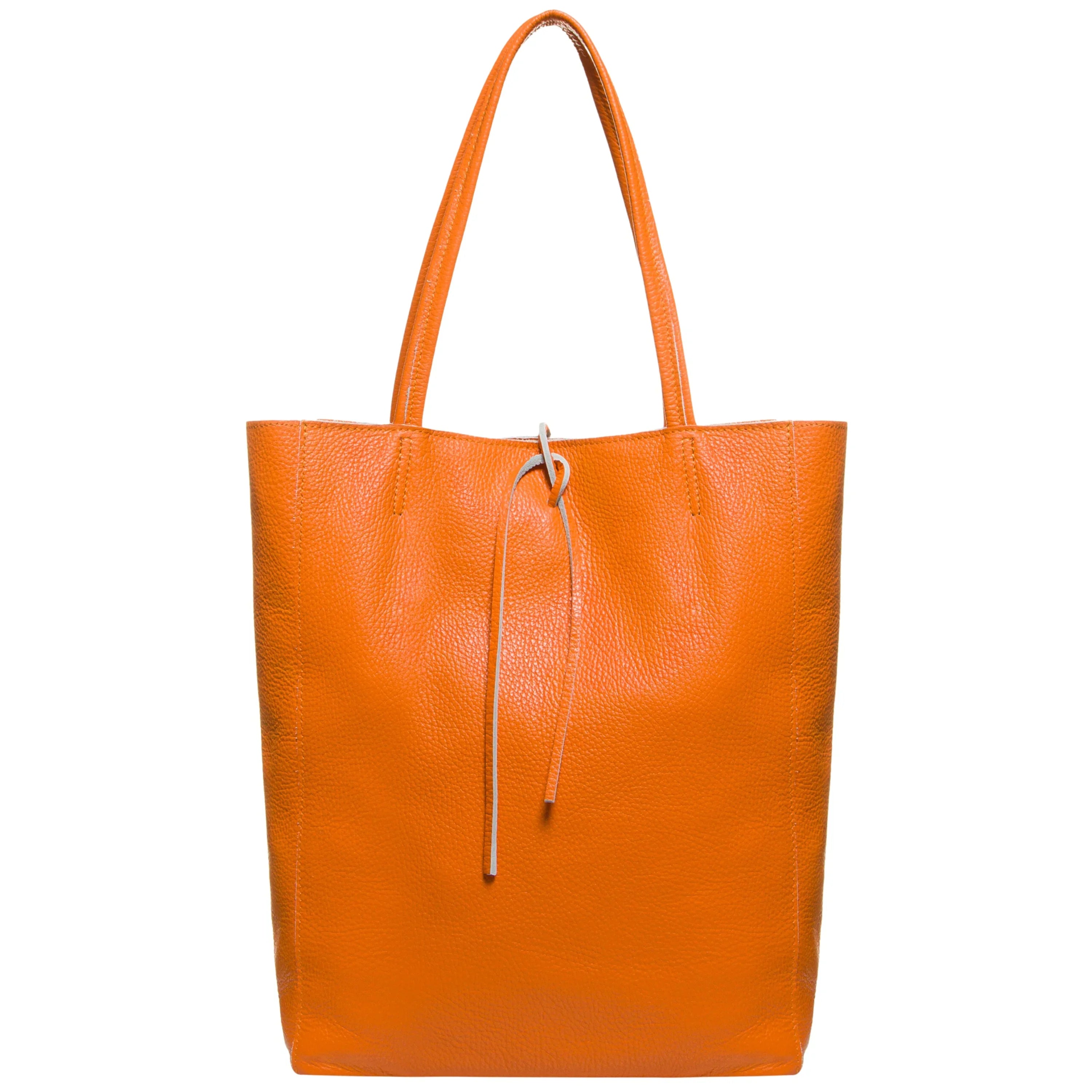 Italian Genuine Calf Leather Tote Bag - Minimalist Everyday Carryall