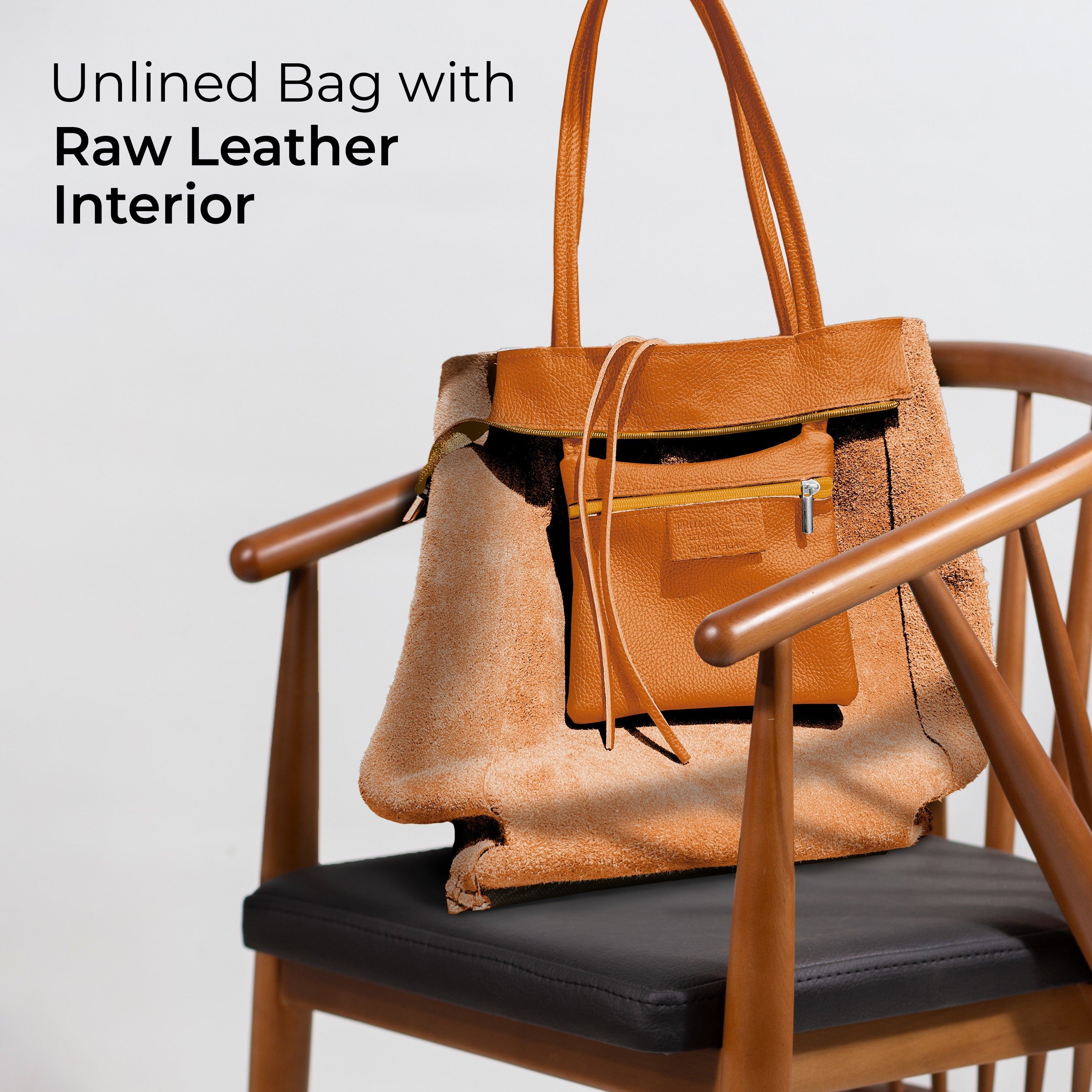 Italian Genuine Calf Leather Tote Bag - Minimalist Everyday Carryall