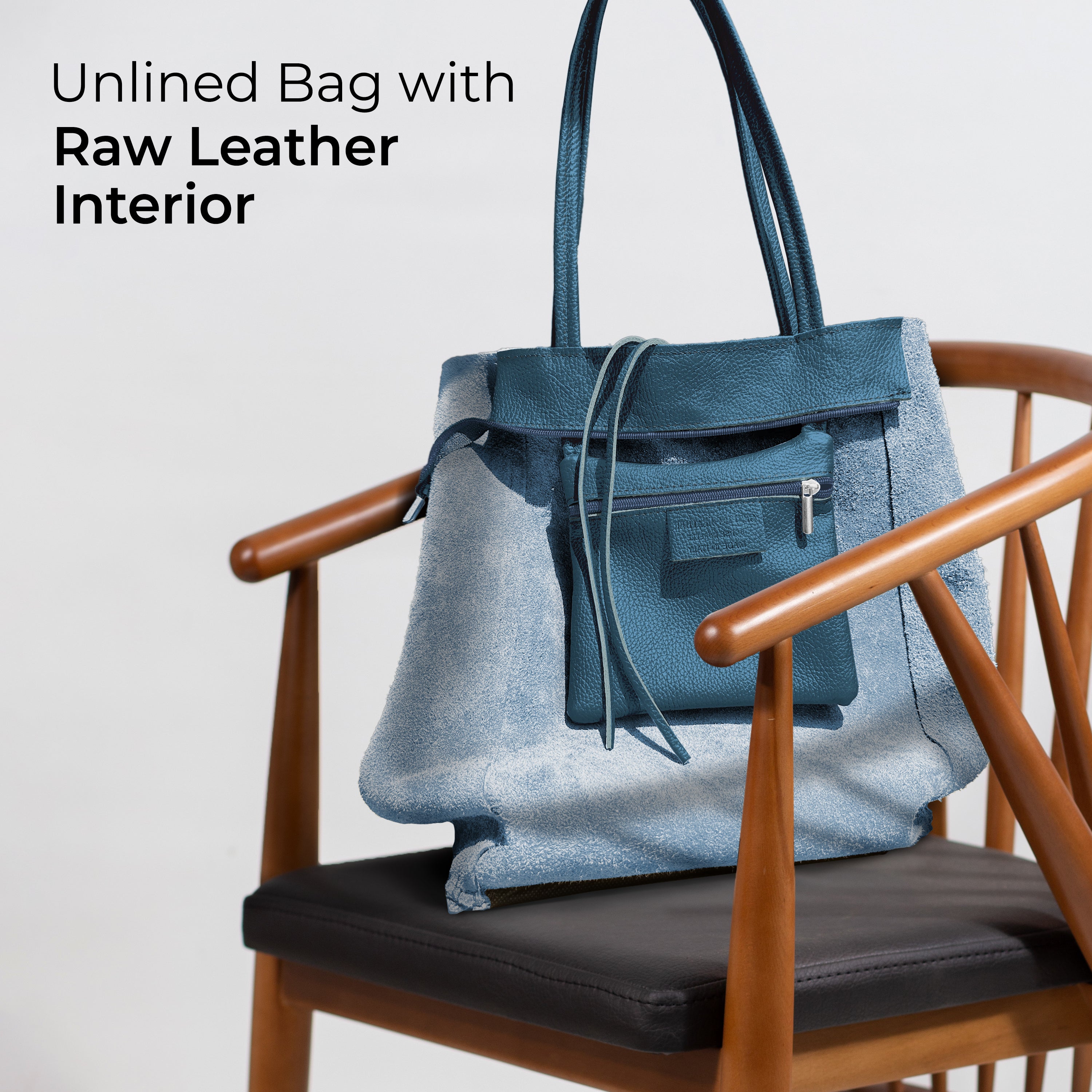 Italian Genuine Calf Leather Tote Bag - Minimalist Everyday Carryall