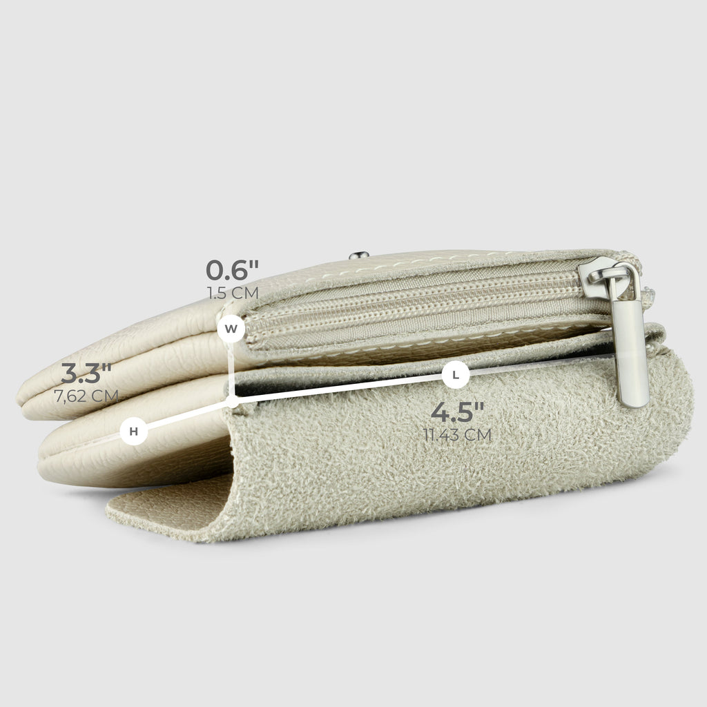 Slim Italian Genuine Calf Leather Snap Wallet