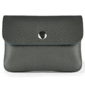 Slim Italian genuine calf leather rectangular snap wallet
