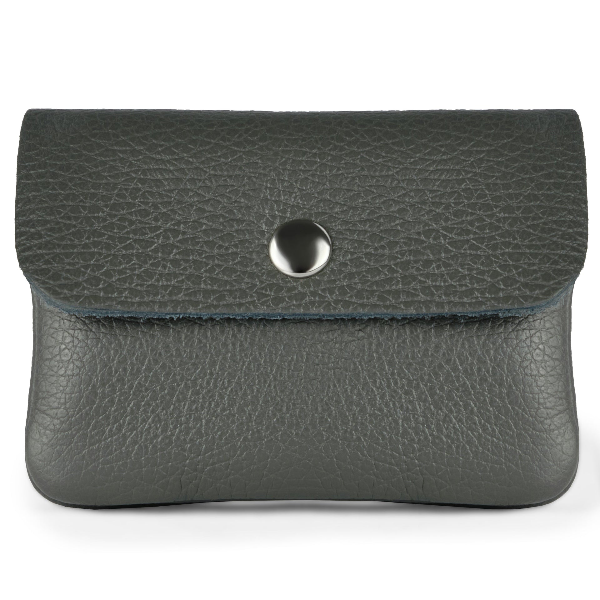 Slim Italian genuine calf leather rectangular snap wallet